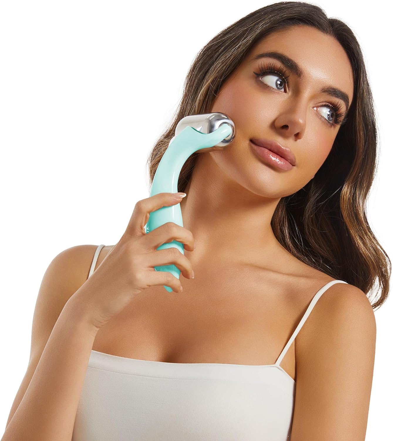 Greenstalk Ice Roller for Face & Eyes – Medical-Grade Stainless Steel Cooling Face Roller for Puffiness Relief, Dark Circles, Skincare Routine – Dual Cold & Warm Therapy, Ergonomic Design (Blue)