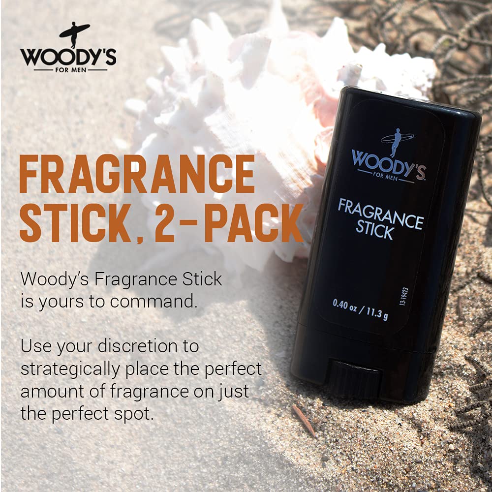 Woody's Fragrance Stick, Solid Perfume for Men, 0.5 Ounce, 2-Pack