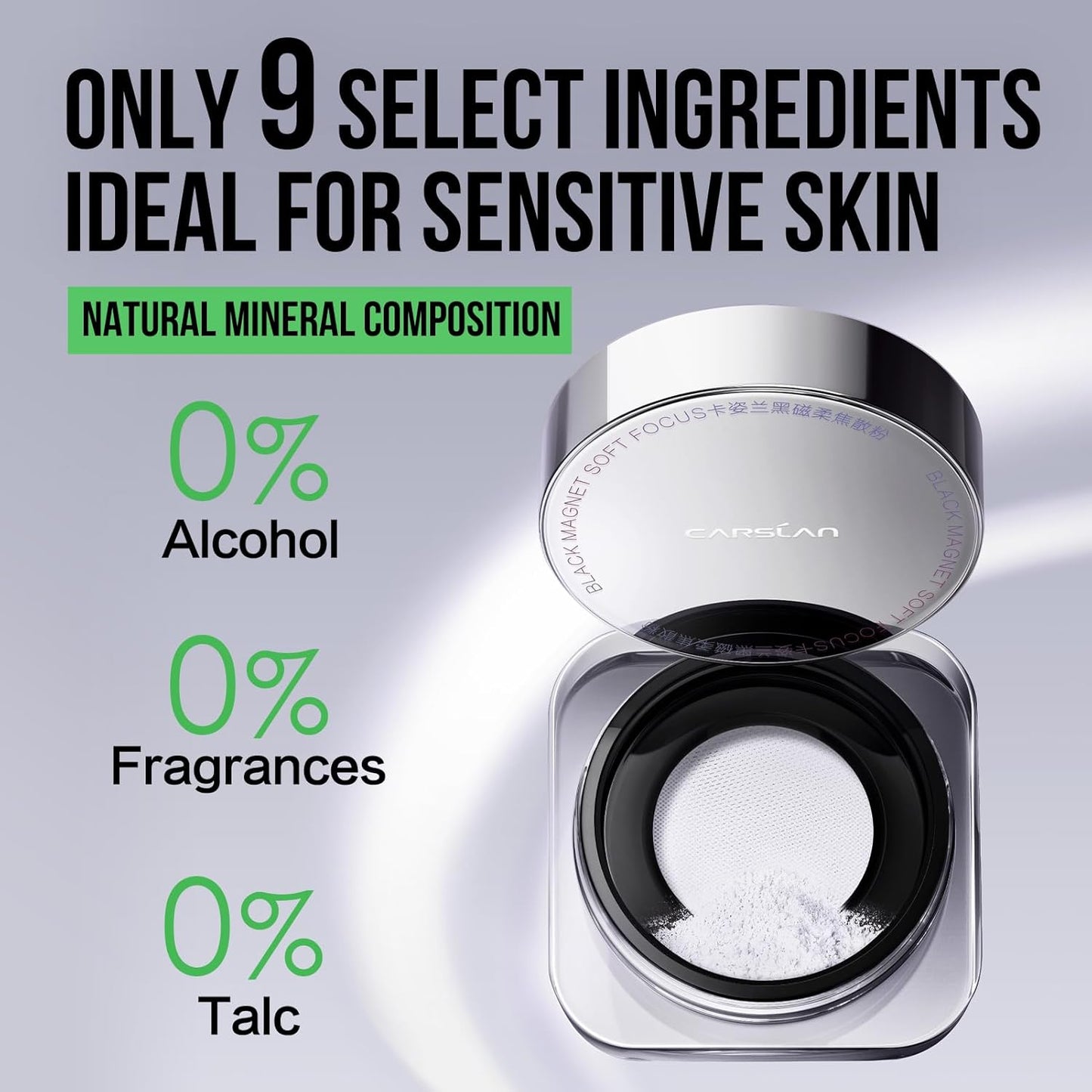 Soft Focus Loose Setting Powder, Waterproof, Matte, Oil Control, Shine Free, Talc-Free Face Powder Makeup, 24H Longwear Finishing Powder, 003 Translucent For Sensitive