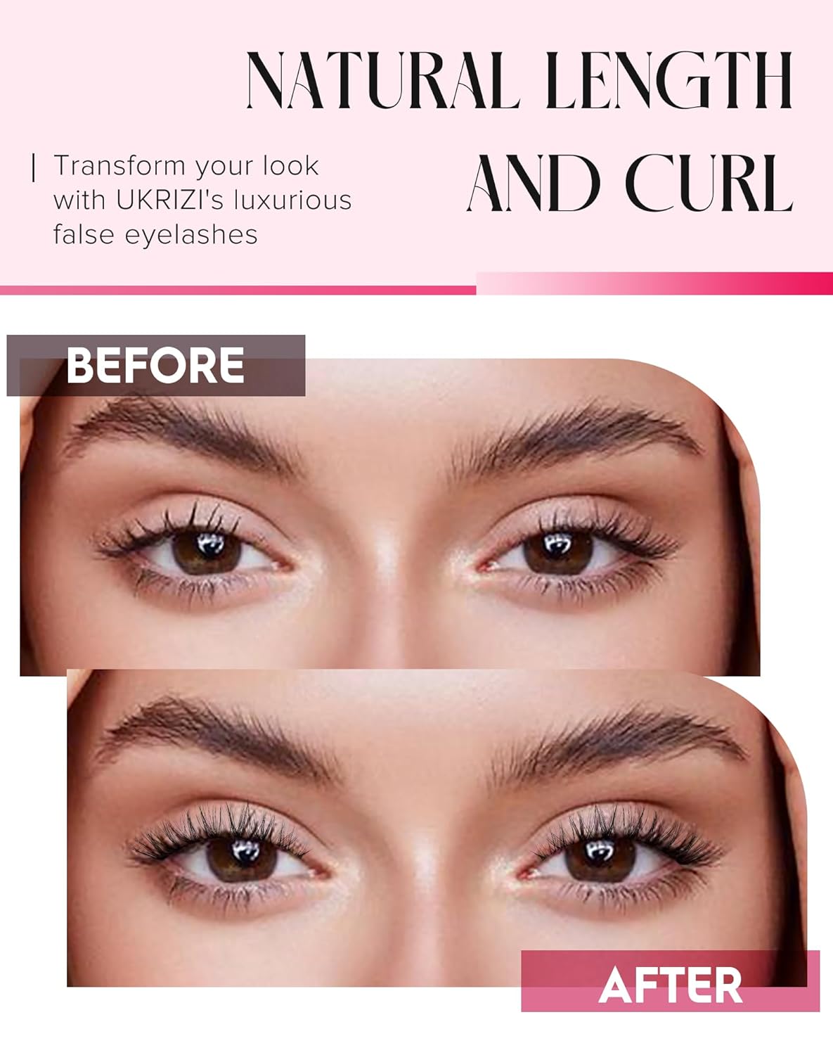 Wispy Lashes Natural Look Fake Eyelashes Natural Lashes False Eyelashes Wispy Fake Lashes Natural Eyelashes Clear Band Lashes UP20