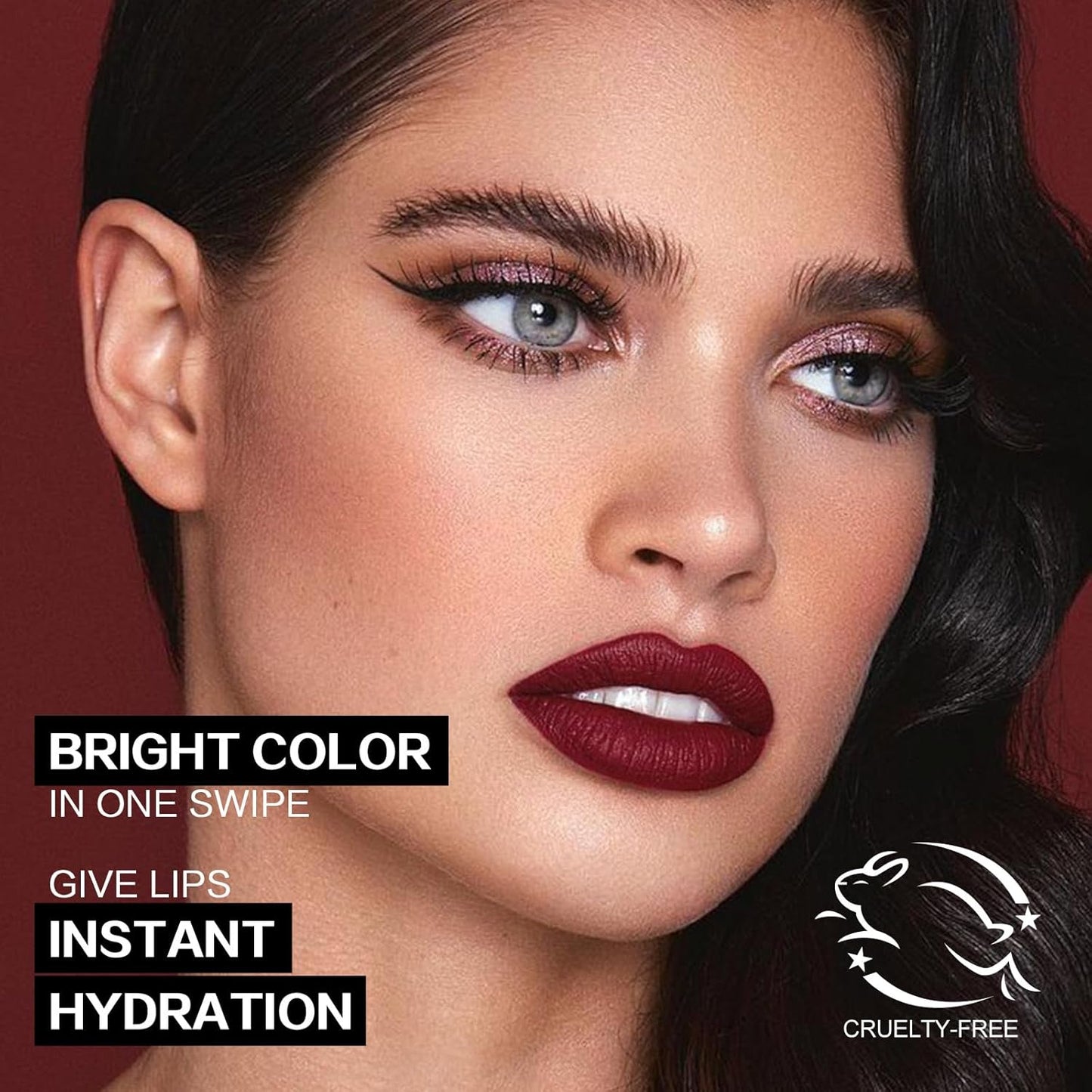 FOCALLURE Glisten Opal Shine Lipstick, High Impact Lip Color, Moisturizing Tinted Lip Balm, Lightweight & Hydrating Formula for Lip Care, KILLER QUEEN