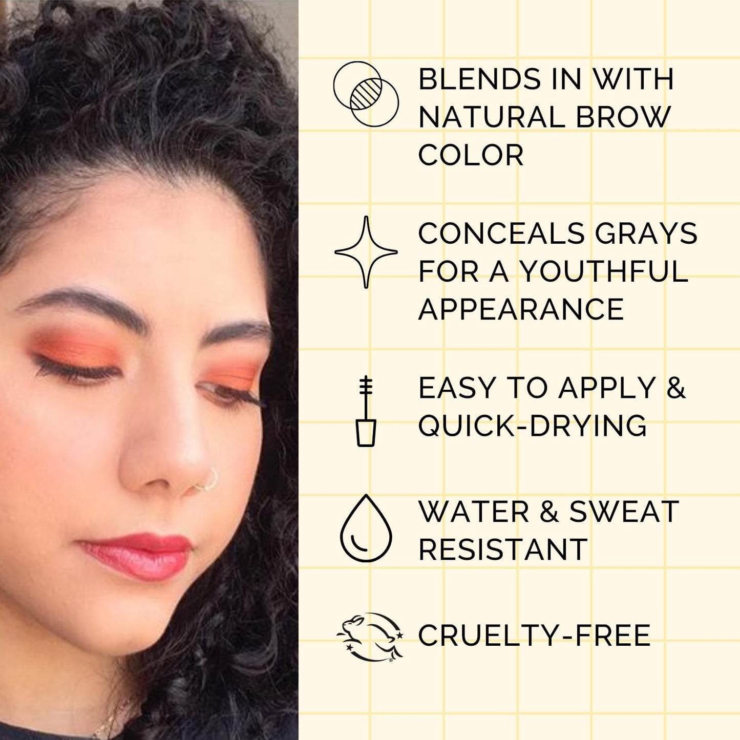 Elizabeth Mott Eyebrow Gel - Queen of the Fill Tinted Brow Filler, Volumizer & Setter - Waterproof, Long-Lasting Brow Makeup to Define & Cover Grays - Smudge-Proof, Cruelty-Free, Auburn,Shade 4g