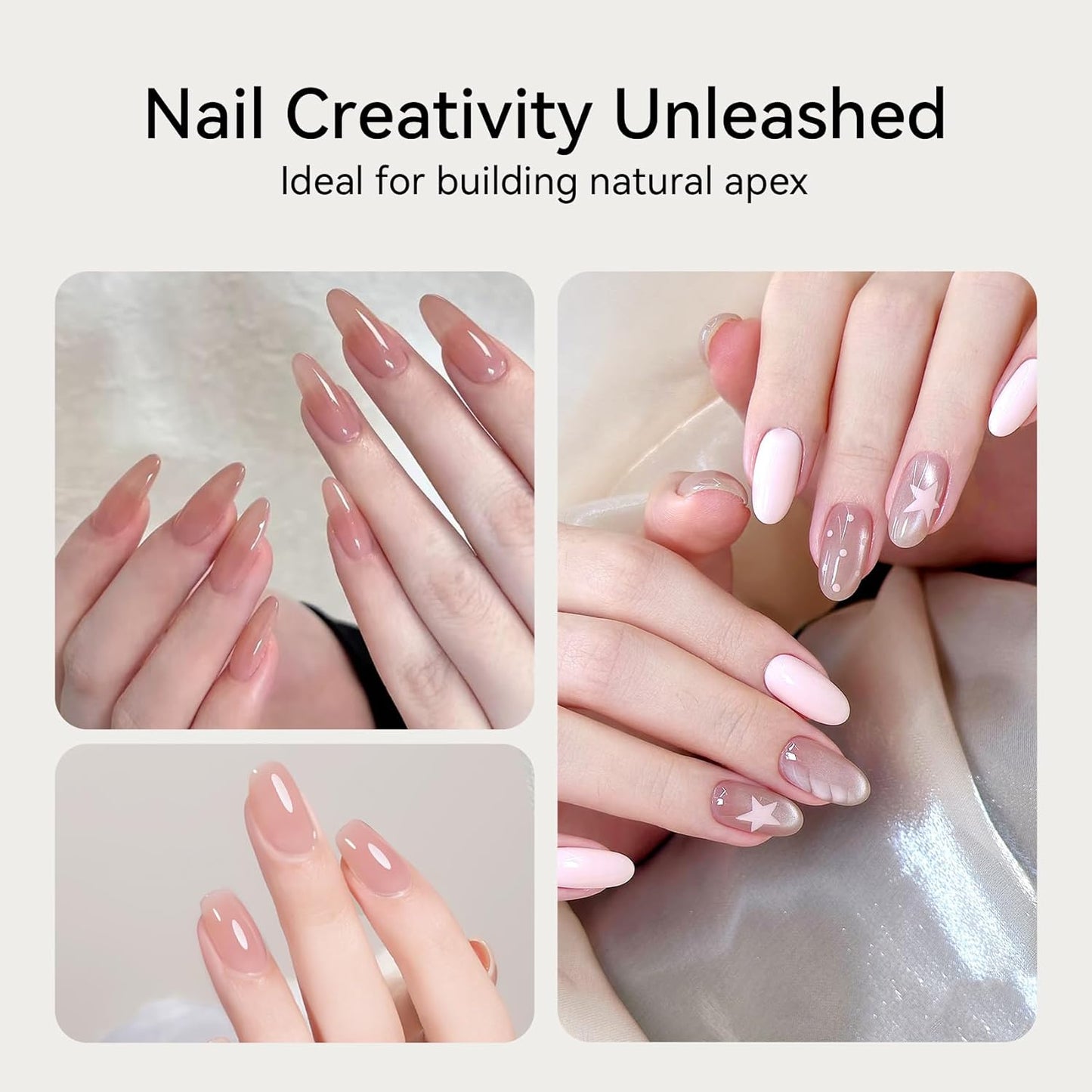 MAYCHAO Nude Pink Builder Gel for Nails, 15ml Nail Strengthener in a Bottle, Nail Extension Hard Gel, Soak Off Long Lasting UV Light Cure