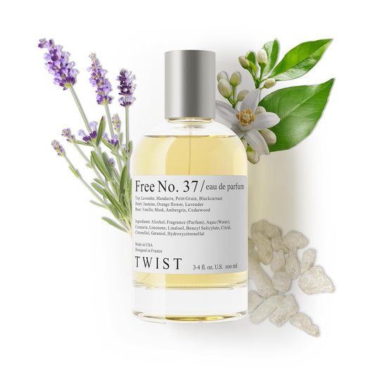 Twist Free No. 37 - Eau De Parfum Inspired by Libre, Long-Lasting Perfume For Women, Floral & Lavender, Vegan, Clean Ingredients, Fragrance - Spray 100 ml | 3.4 fl. oz.