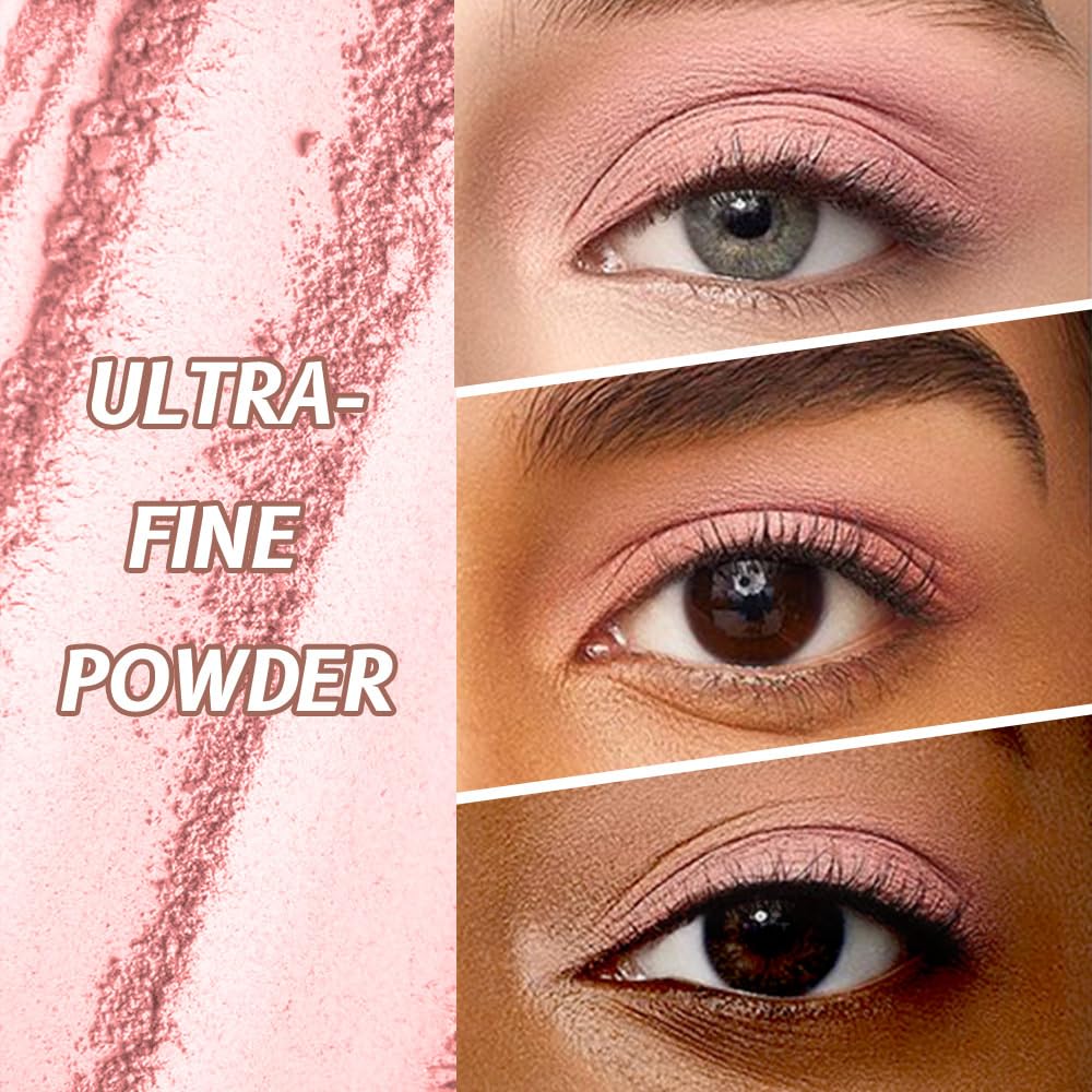 Monochrome Matte Eyeshadow Palette,Off White Pink Nude Neutral Matte Pressed Powder Single Vegan Eyeshadow,Long-Lasting Sheer Eye Makeup Apply Makeup Easily,Smooth Formula; Talc,Vegan & Cruelty-Free