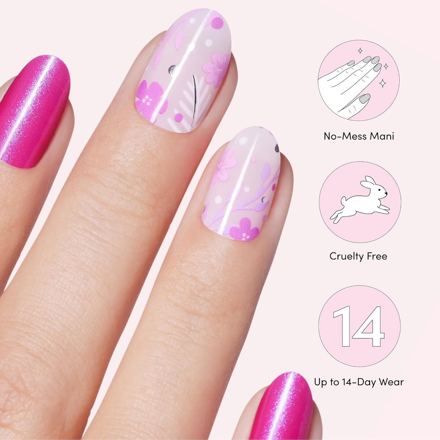 Dashing Diva Gloss Nail Strips Bundle - The Moody Florals Collection - Fleur Flair & Olive Branch - UV Free, Chip Resistant, Long Lasting Gel Stickers - Contains 2 Sets