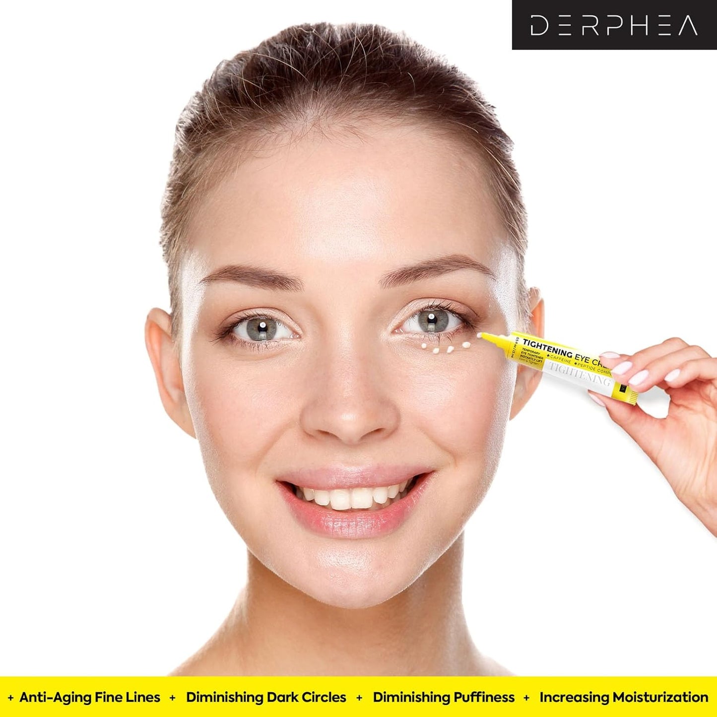 Instant Temporary Eye Tightener Cream: Reduces The Look of Under Eye Bags, Dark Circles & Puffiness, Anti-Aging Fine Lines, Firm Delicate Skin Under Your Eyes, Rapid Eye Firming 0.5 oz