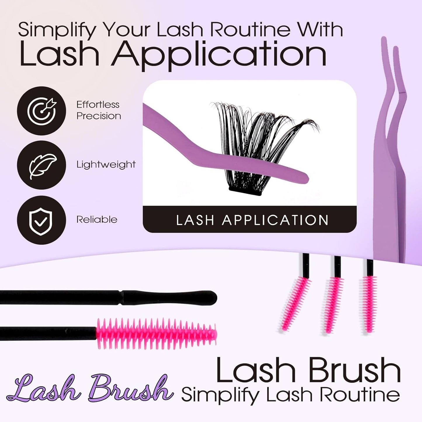 Lash Clusters Kit for Using at Home: Ultra-light, DIY, Natural, Fluffy, Wispy, Waterproof, Anime, Manga, Cat Eye, D Curl, 16-20mm, 80P+100P, Wendy, RT318