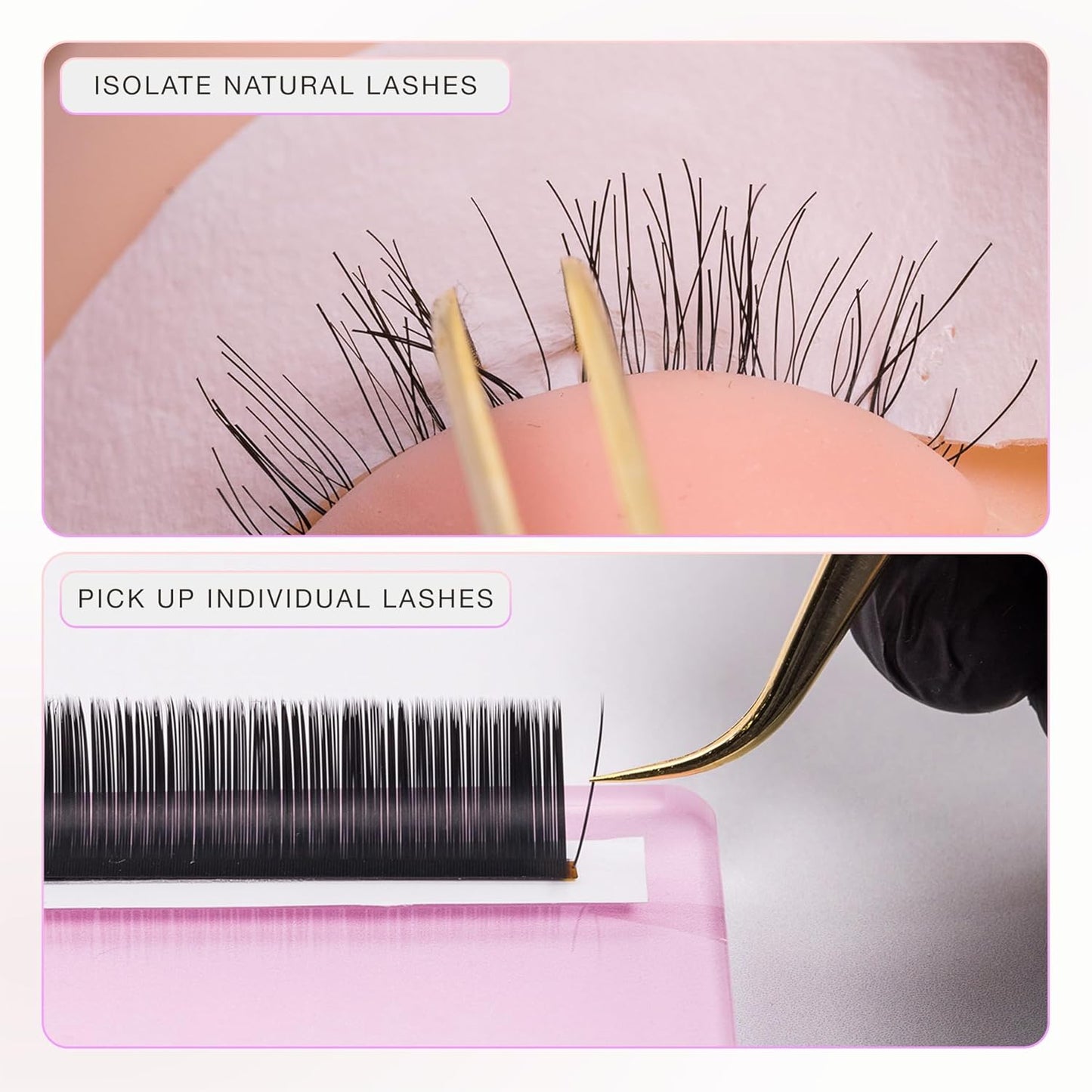 Curacoro Lash Tweezer - Professional & Precision Fiber Tip Grip Lash Tweezers for Eyelash Extensions, Multi Shapes & Purposes Tweezers for Volume, Isolation & Classic Lashes (Galaxy, Lashy and Classy)