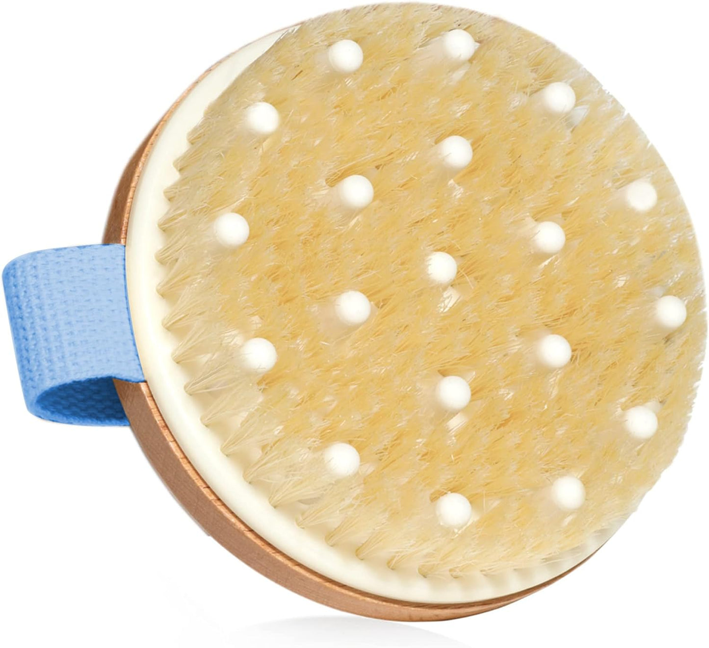 SURDOCA Dry Brushing Body Brush for Lymphatic Drainage, Wet & Dry Body Scrubber, Natural Exfoliating Brush, Blue