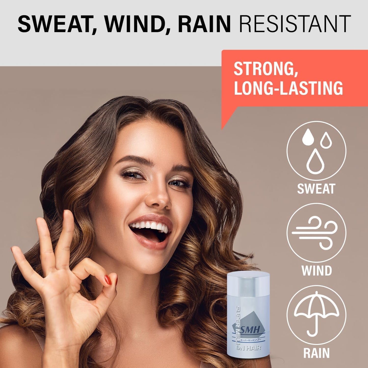 SMH Plant-Based Hair Fibers MADE IN JAPAN – Instantly Conceals Thinning Hair –Long-Lasting, Natural Look – Sweat, Water & Wind Resistant – For Men & Women (10g, Light Blond)