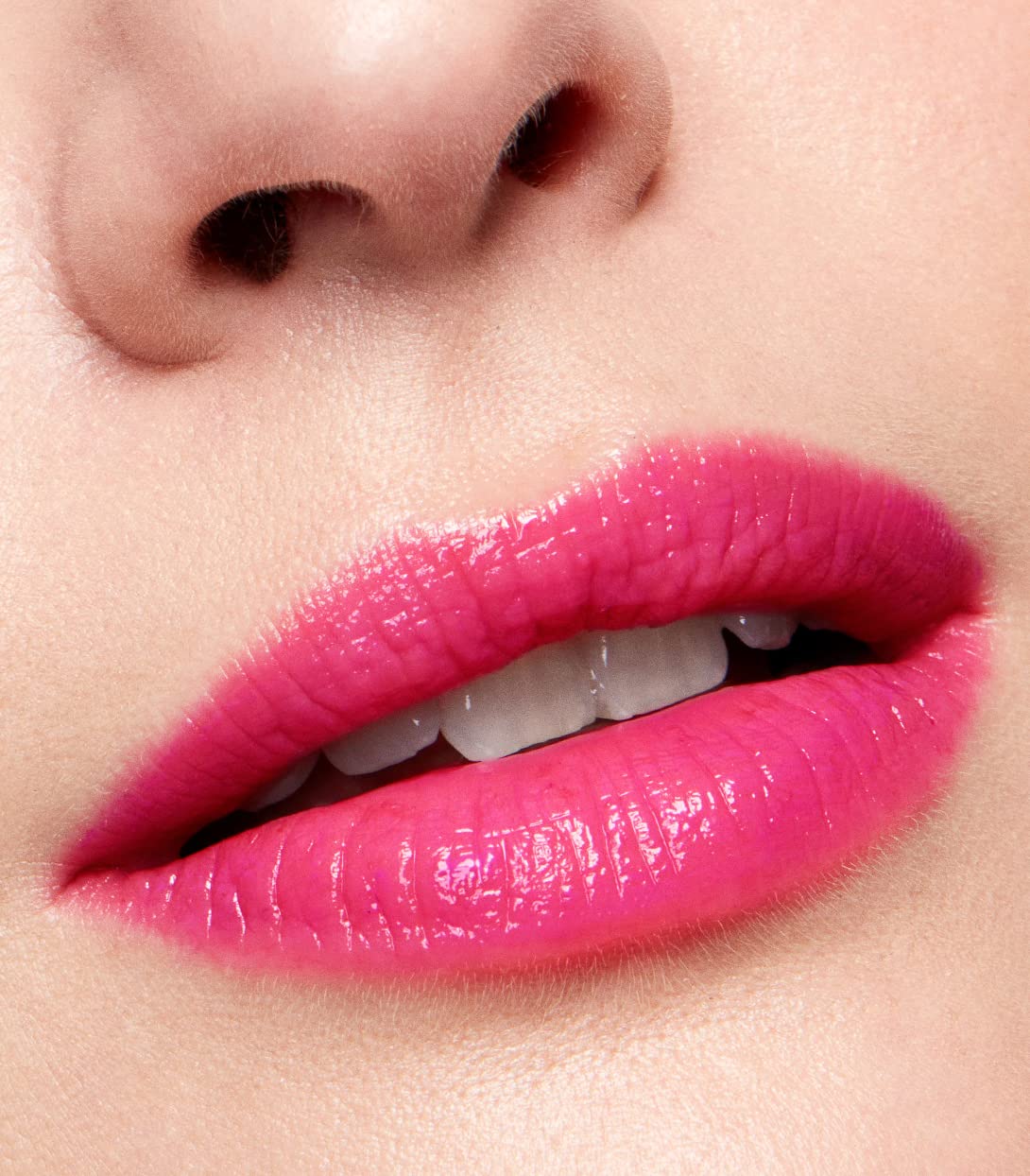 MAKE Beauty Serum Balm Intense, Hydrating Lip Gloss. Pigmented Vegan Moisturizing Lip Oil with Plumping Effect. Lip Emollient Treatment for Soft, Smooth, Shiny Lips - Shade, Pink Cerise+