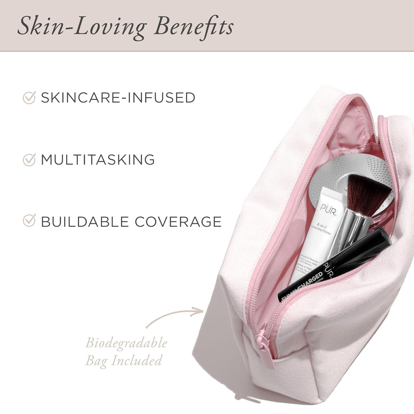 PÜR Beauty Multitasking Essentials Best Sellers Kit, Everyday Look Deluxe Kit, Condition & Moisturize Skin, Cruelty Free, Linen