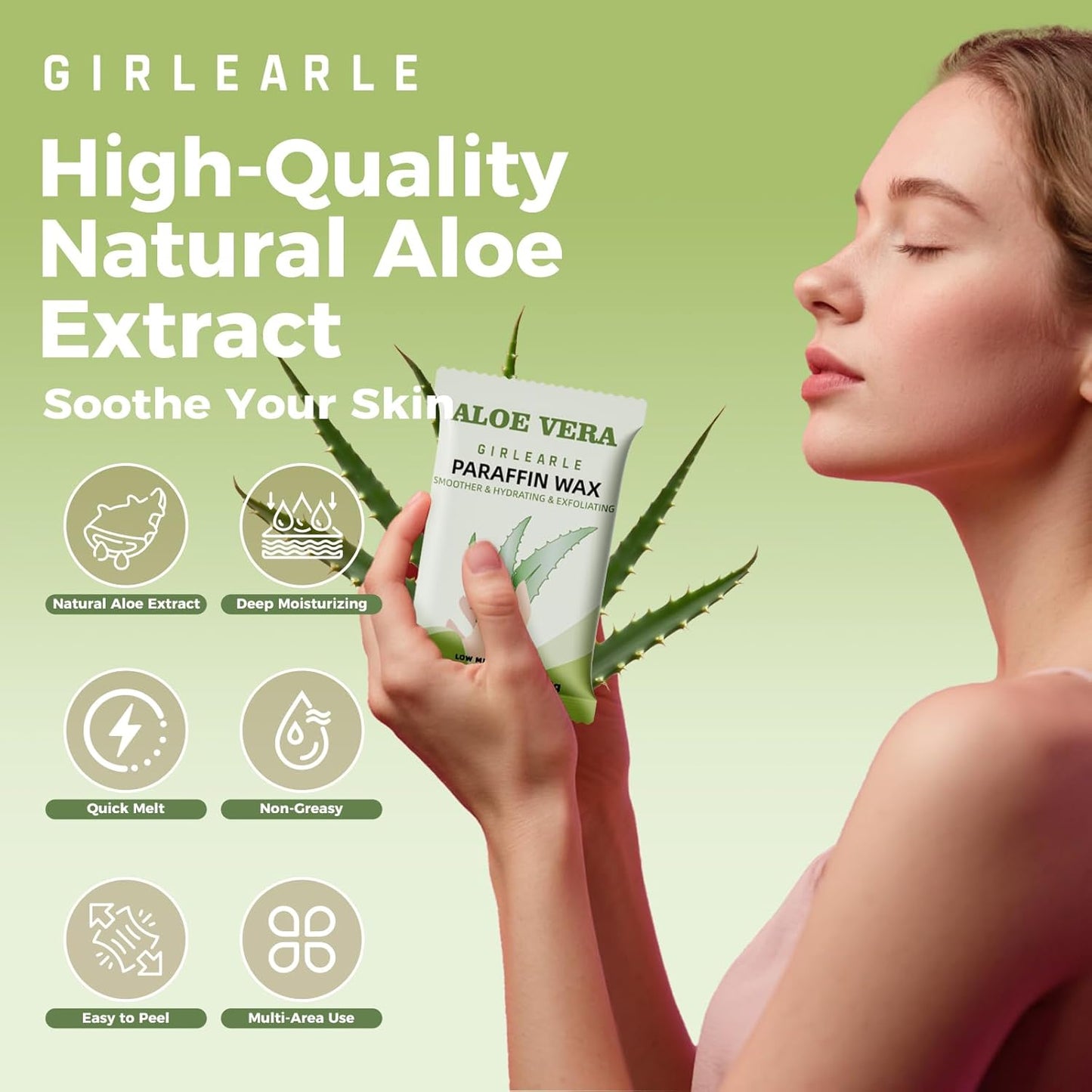 Paraffin Wax Refills 10 Packs for Paraffin Wax Bath Machine - for Dry Cracked Skin on Hands, Feet, Elbows - Moisturizing Hydration to Relieve Stiff Muscles & Joints (Aloe vera)