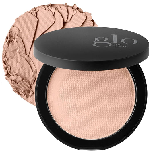 Glo Skin Beauty Pressed Base Powder Foundation Makeup (Beige Dark) - Flawless Coverage for a Radiant Natural, Second-Skin Finish