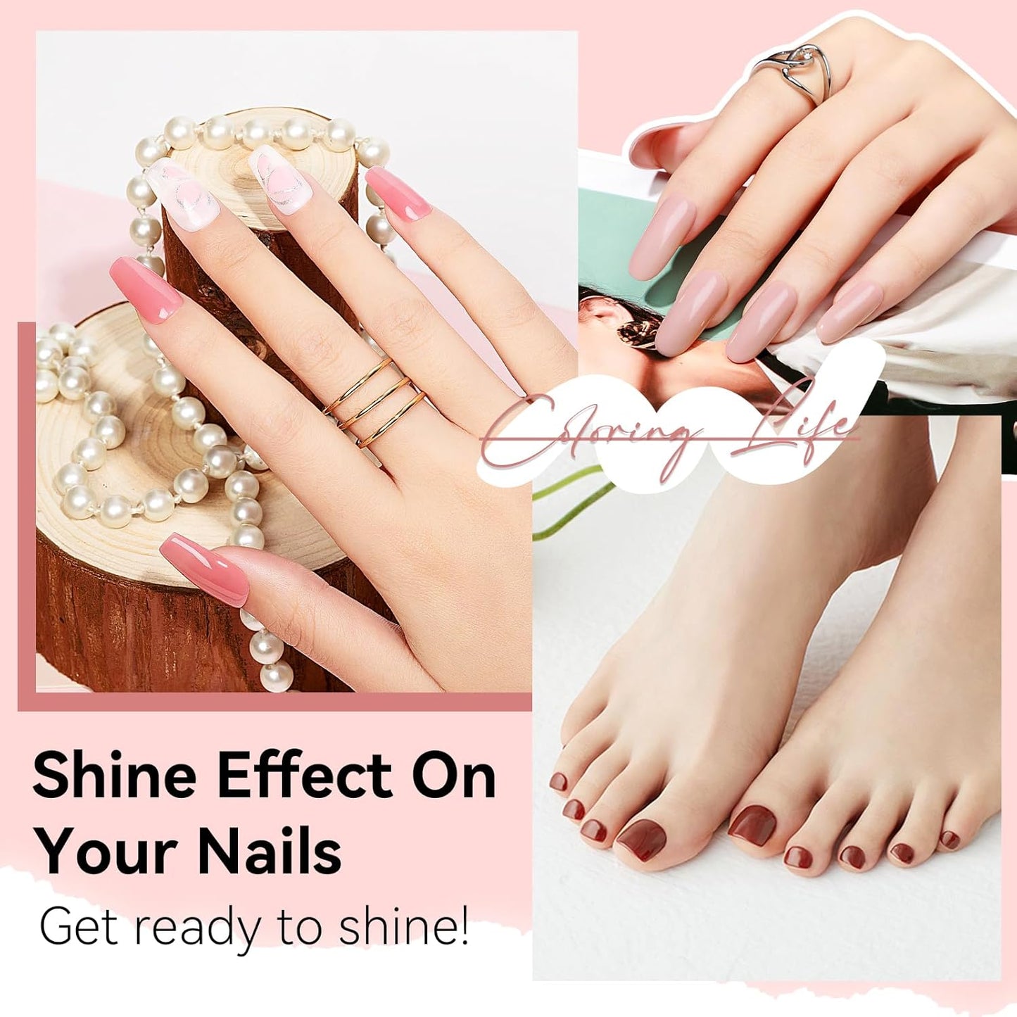 MIZHSE Nail Polish Set: 6 Classic Nude Colors Collection Milky White Nude Pink, Quick Dry Nail Lacquer Fingernail Manicure DIY Nail Art Salon, Ideal Gift for Women