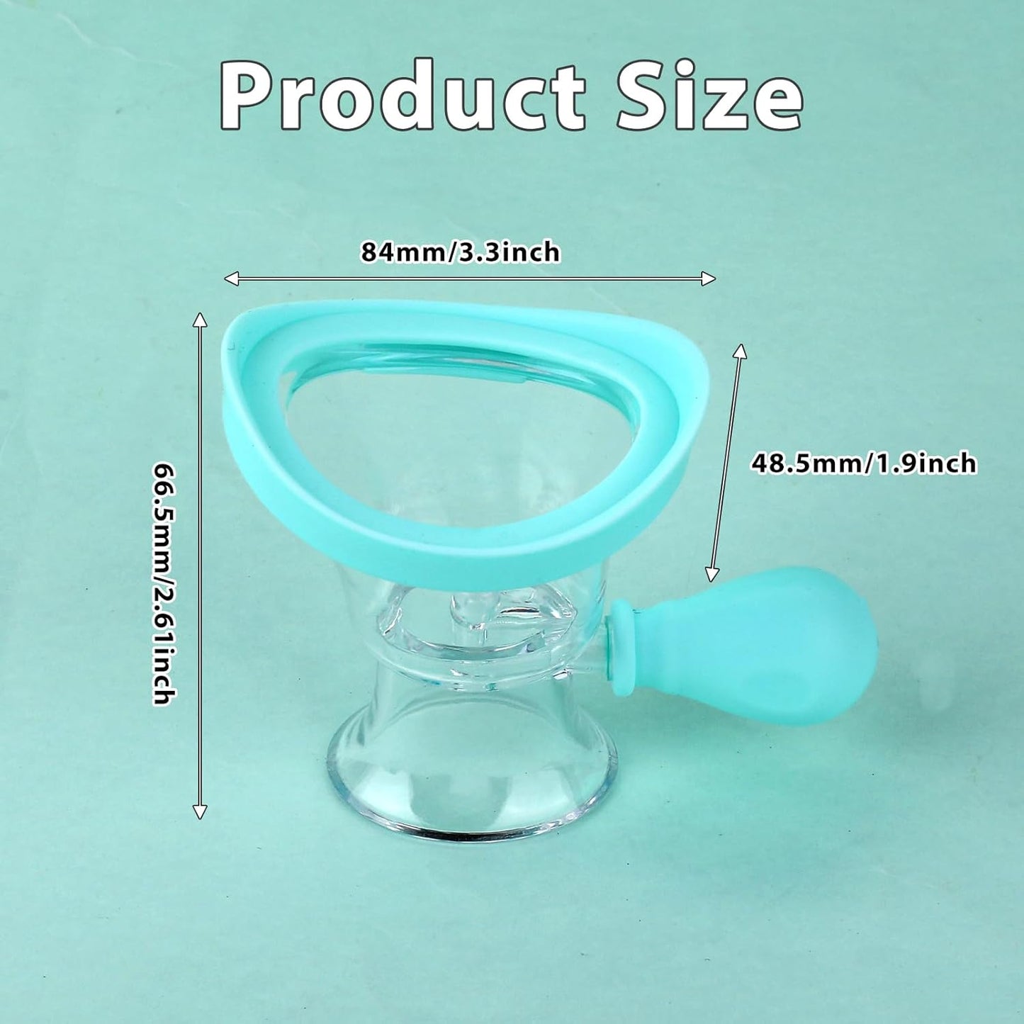 Eye Wash Cup Portable Eye Care Cleaner Kit Silicon Manual Air Pressure Eye Cleaning Cup Tool Eye Flush Rinse Cups with Transparent Storage Container for Clean Dust Makeup Irritants Soothing Tired Eyes