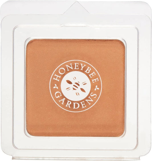 Honeybee Gardens Pressed Mineral Powder Foundation Refill, Sundance, Deep Tan/Mocha, Adjustable Coverage, Natural Finish, With Botanical Extracts And Vitamin E, 7.5g