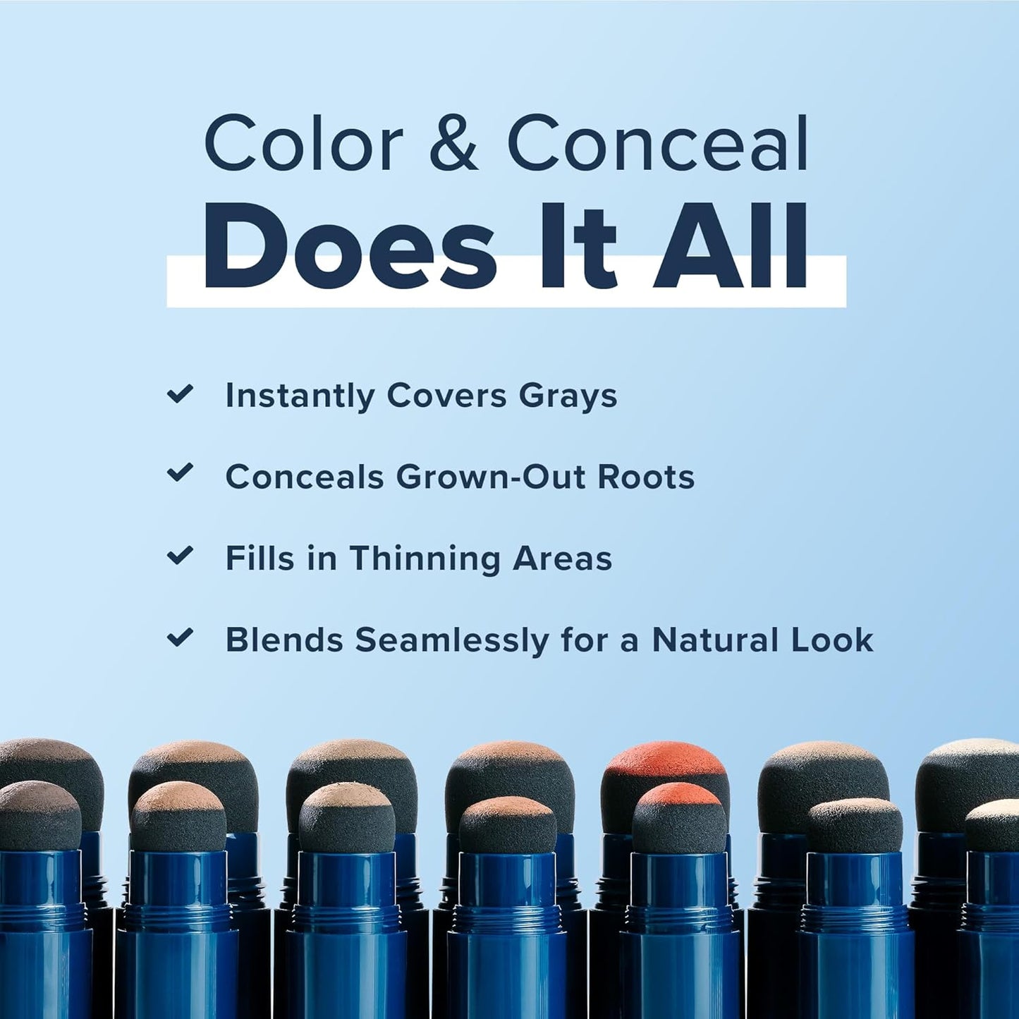 TRUHAIR Jumbo Color & Conceal Waterproof Root Touch Up Hair Color Concealer - Hair Cover up for Gray Coverage and Hairline Filling - 11 Hair Colors Available (Light Blonde)
