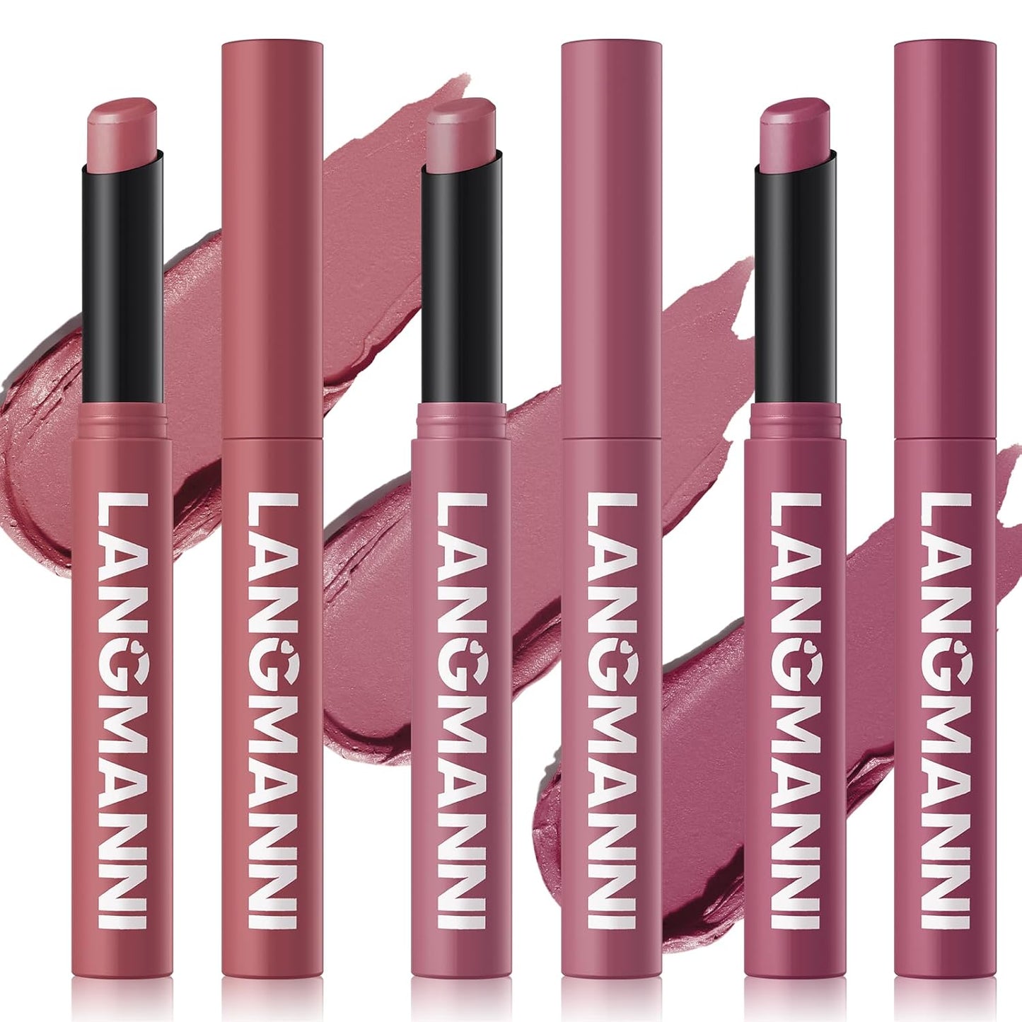 Jolilab 3Pcs Velvet Matte Lipstick Nude Matte Soft Dark Color Stick High Pigmented Long-Lasting Waterproof Lip Stick Lip Balm Beauty Cosmetics Gift for Girls and Women（07#+08#+09#