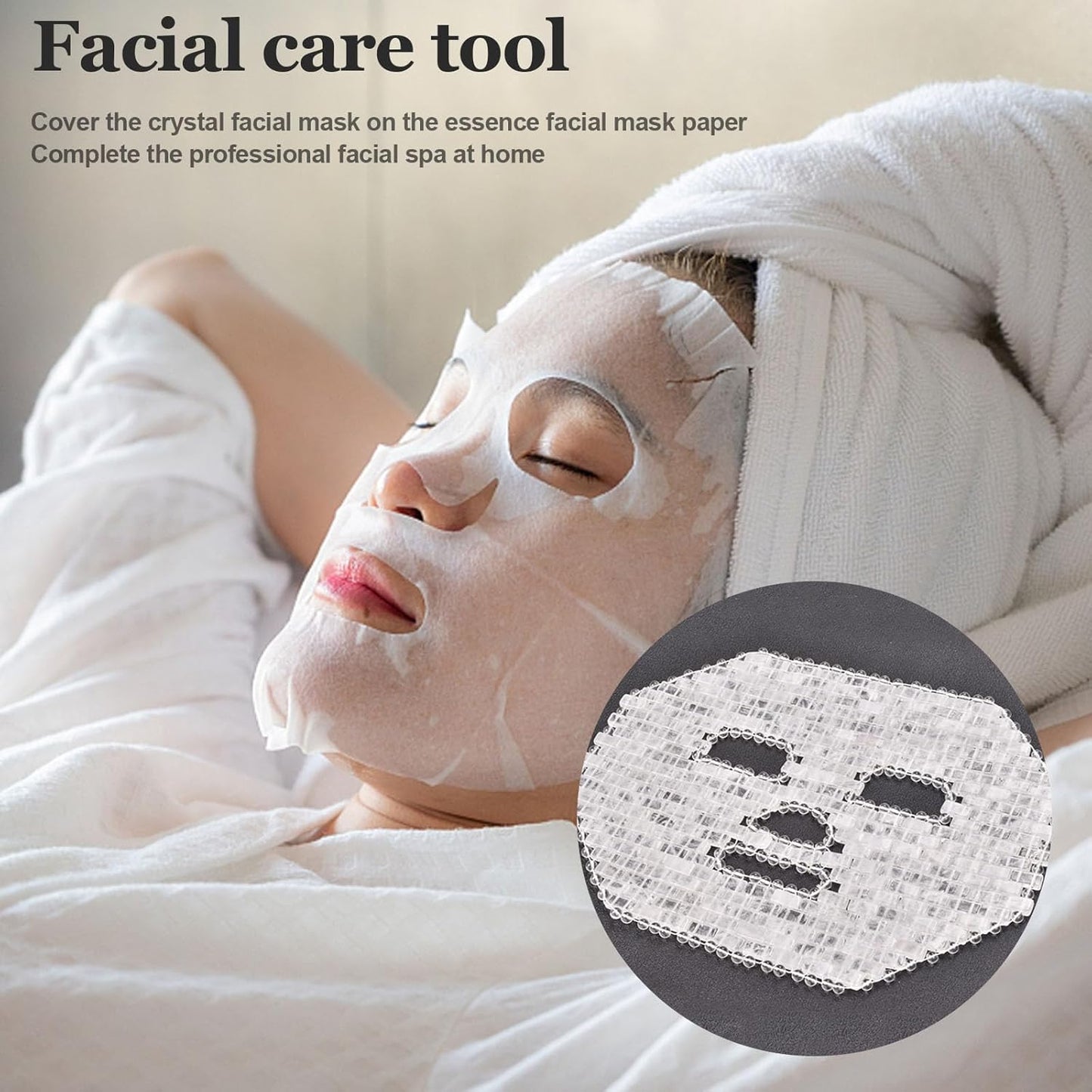 Jade Facial Mask｜100% All Natural Jade Sleep Mask｜Diminish Puffiness｜Soothe Eye Fatigue (White)