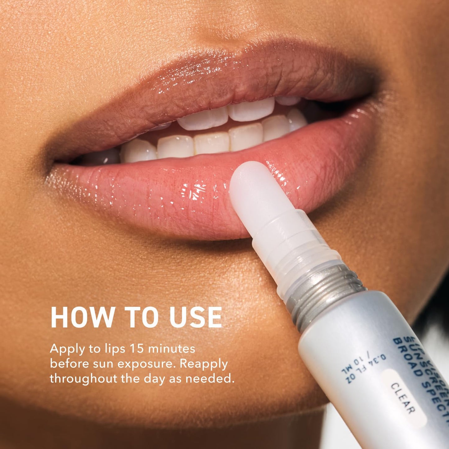 Skin Lip Visor, Clear Lip Balm with SPF 30 PA+++. Mint Flavored with Non-Sticky Finish – Moisturizing Semi Gloss Balm Sunscreen for Daily Use - 2 Pack