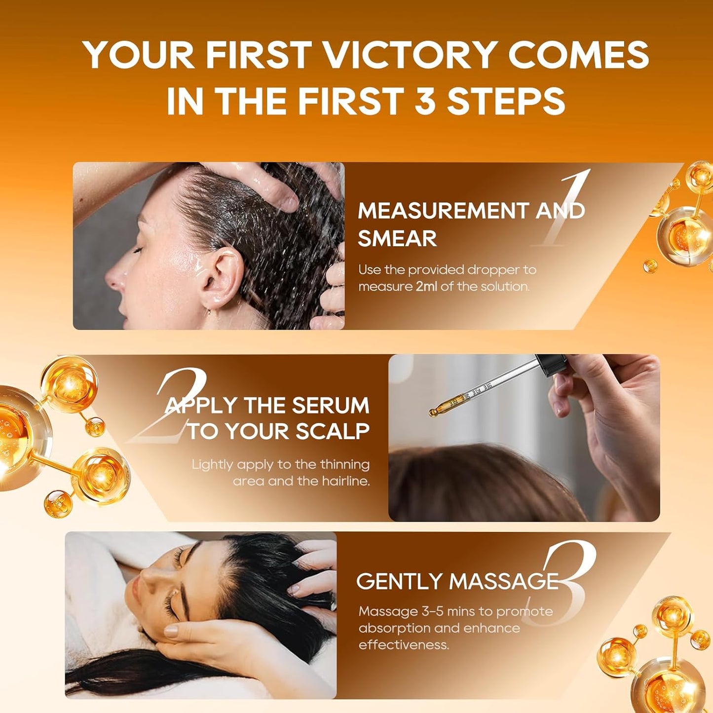 Hair Growth Serum Oil for Women, 100% Veganic Natural Herbal Extracts, Root Revive Visibly Thickening Fuller Hair, Scalp Follicle Stimulator Serum for Hair Loss/Shedding,Thin, Dry & Damaged Treatment