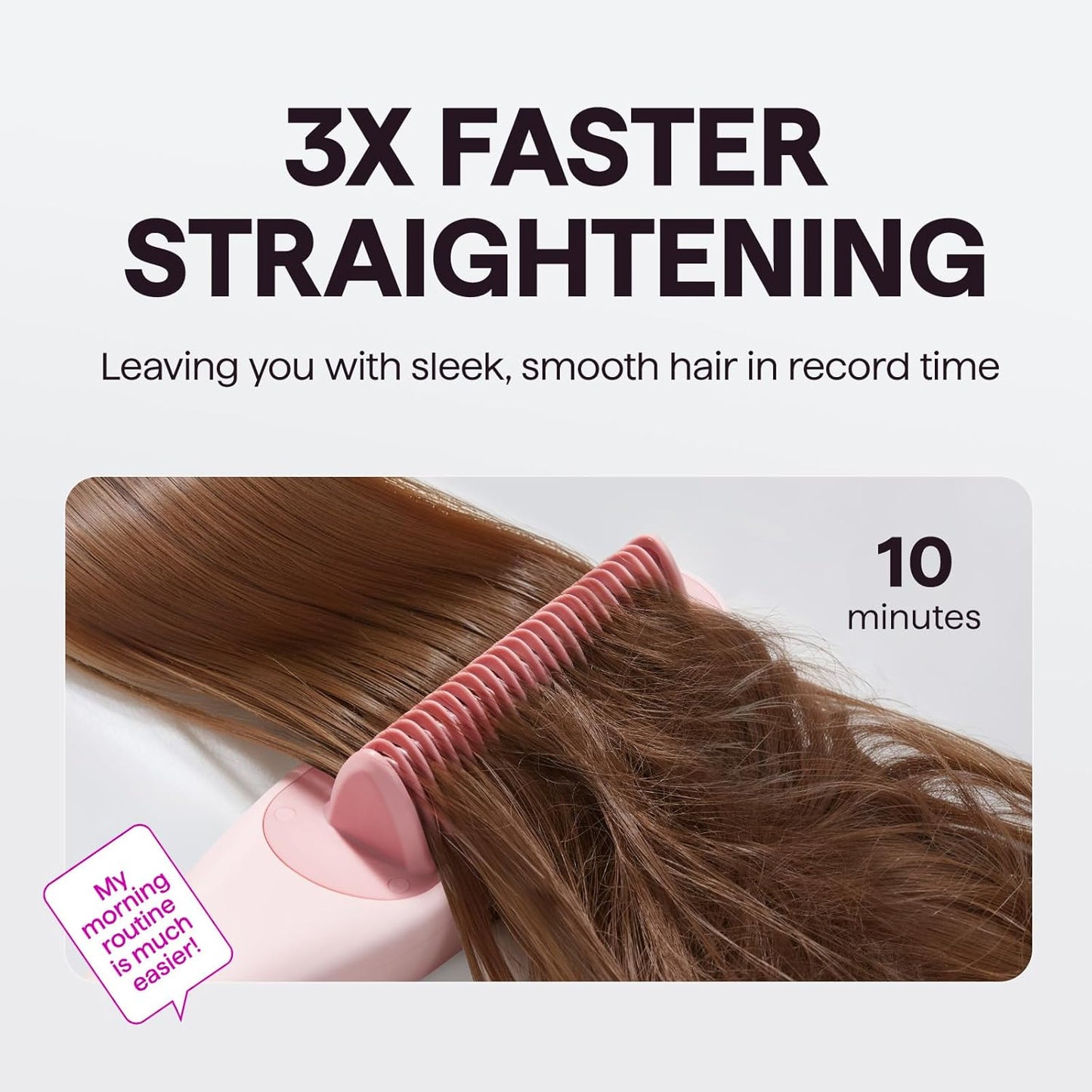 Wavytalk Pro Steam Hair Straightener Brush, Steamline Pro 3 in 1 Straightening Brush, Steam Reduces Damage, Nourishes Hair, and Expedites Straightening