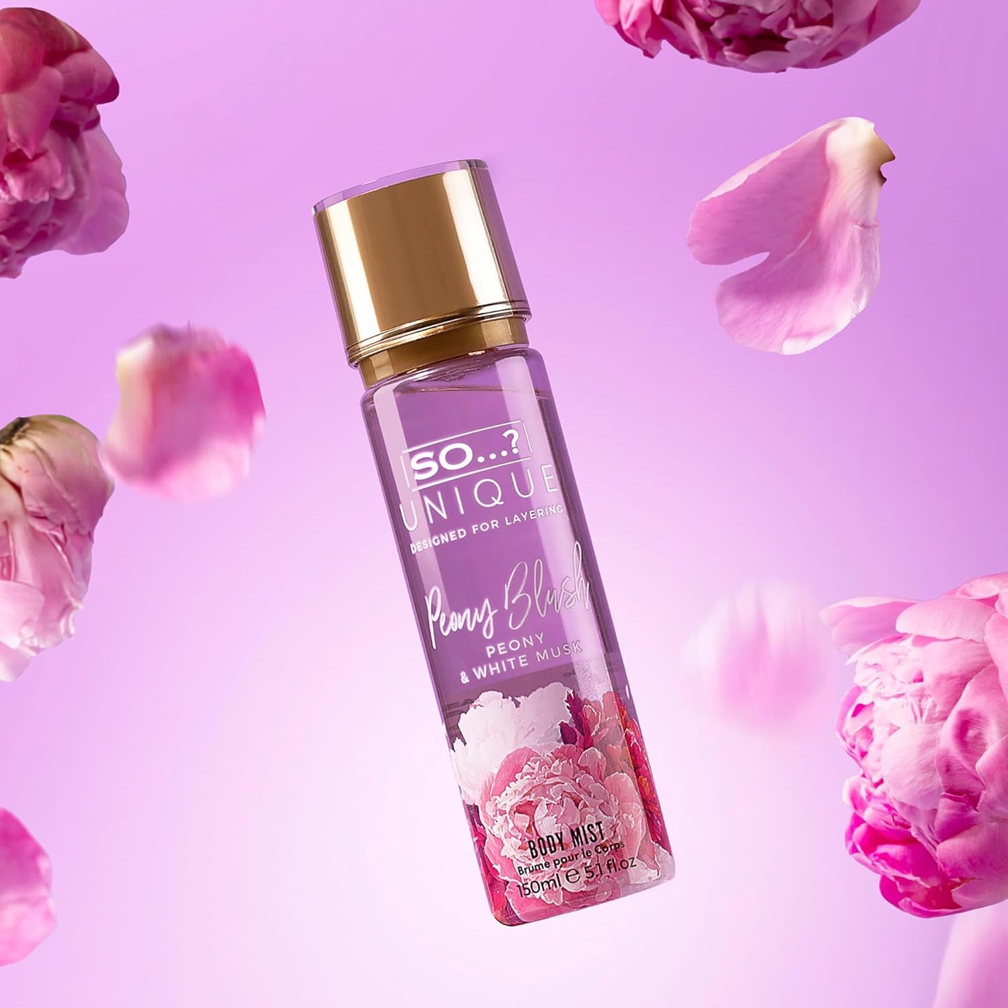 So...? Unique Body Mist - Peony Blush for Women - 5.1 oz Body Mist - Pack of 3