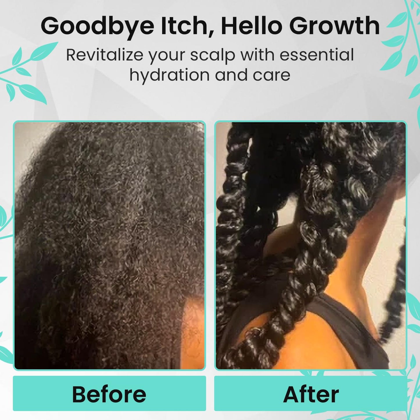 Hair Growth Oil for Curly, Coarse & Afro Hair – Sulfate Free Scalp – Oil with Coconut, Rosemary & Peppermint – Kumquat Scented