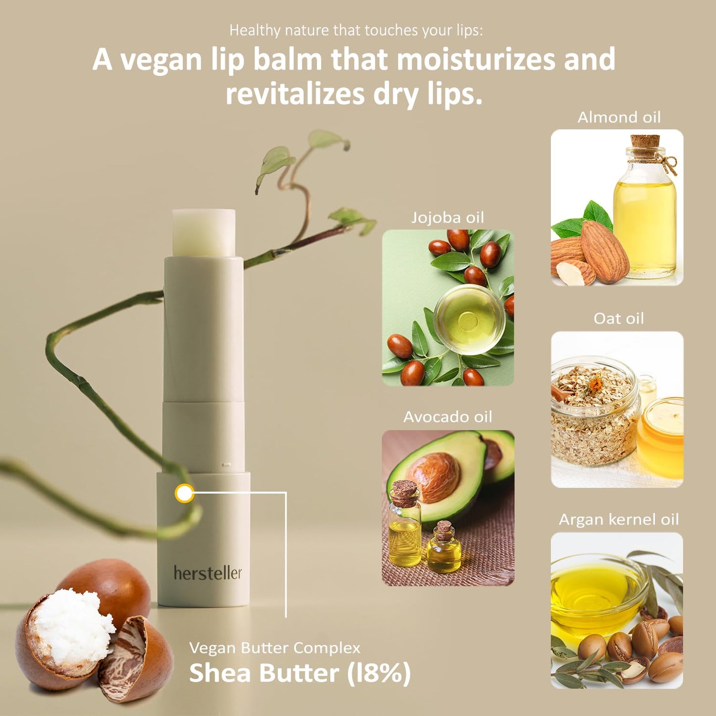 hersteller Nearby Recharging Lip Balm Vegan Butter Complex Intensive Moisturizing Treatment for Dry Lips and Cheek Natural Healthy Colors Red Origin