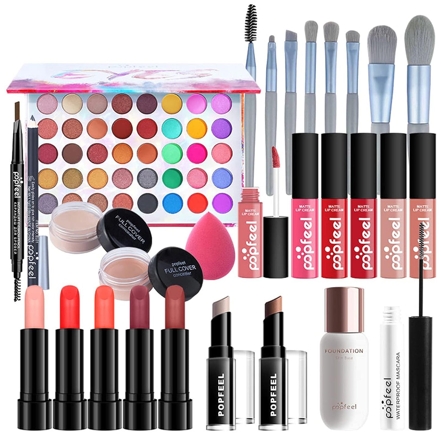 Professional Makeup Kit for Women Full Kit, Makeup Set Cosmetic Make Up Kit with Makeup Bag Include Eyeshadow Palette Makeup Brushes Set Lipstick Lip Gloss Foundation Concealer
