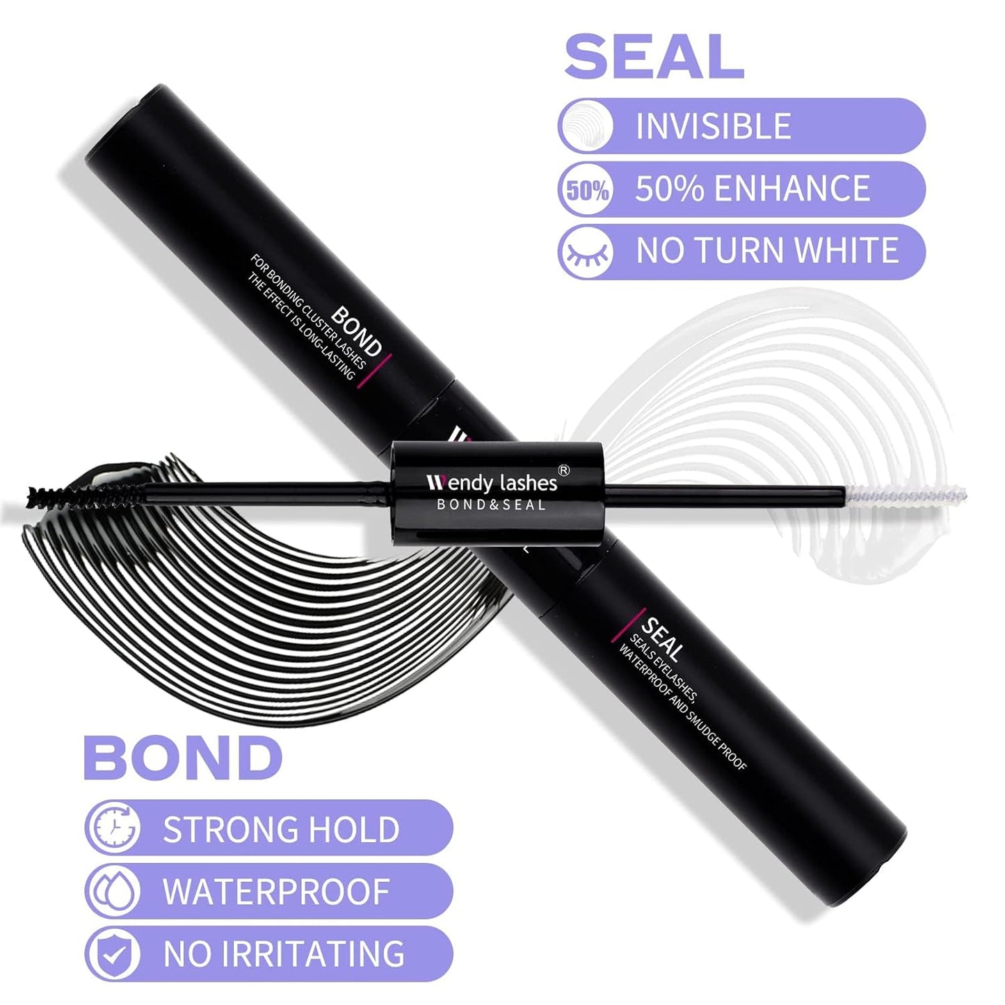 Lash Clusters Kit for Using at Home: Ultra-light, DIY, Natural, Fluffy, Wispy, Waterproof, Anime, Manga, Cat Eye, C Curl, 12-16mm, 40P+50P, Wendy, RT318