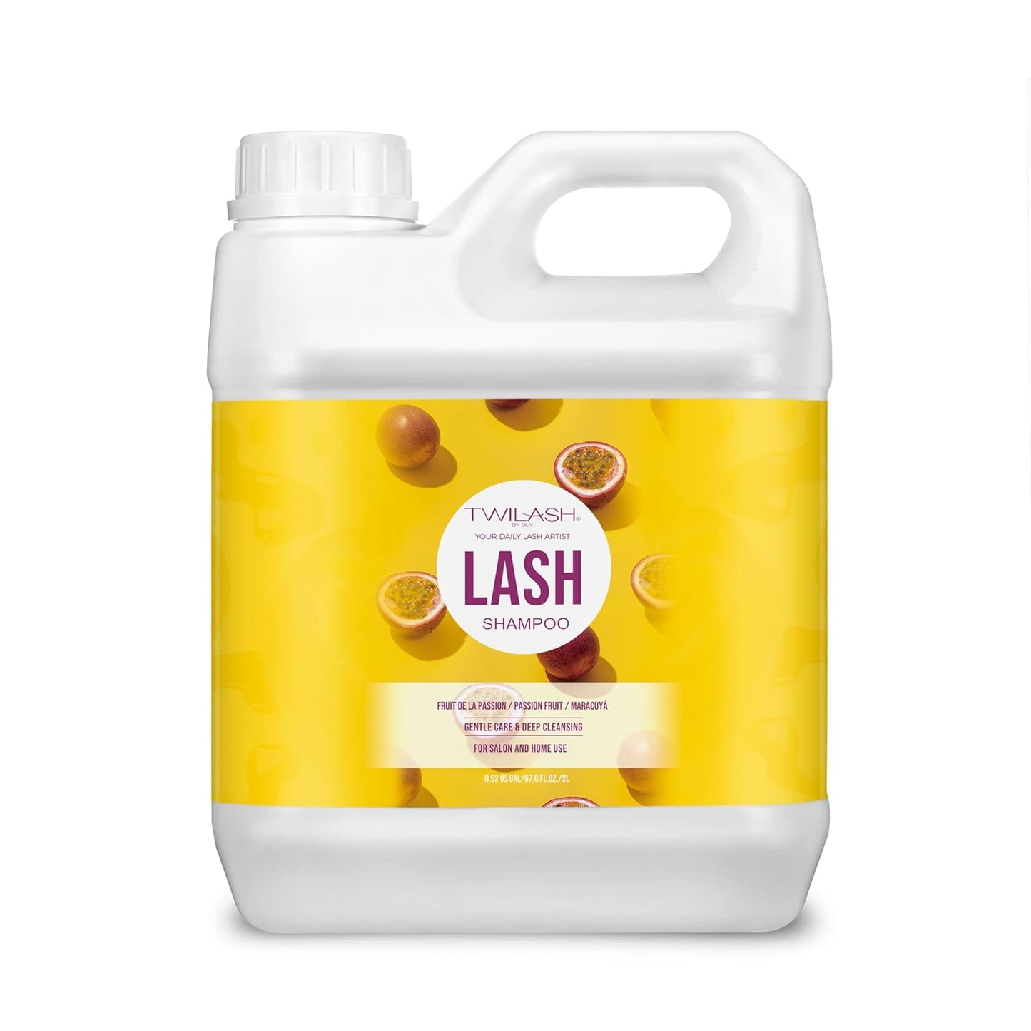 Lash Shampoo Bulk, Eyelash Cleanser for Extensions 2 Liters, Non-irritating or Burning Eyelid Foaming Cleanser for Professional Salon and Home Use (Passion Fruit-2L)