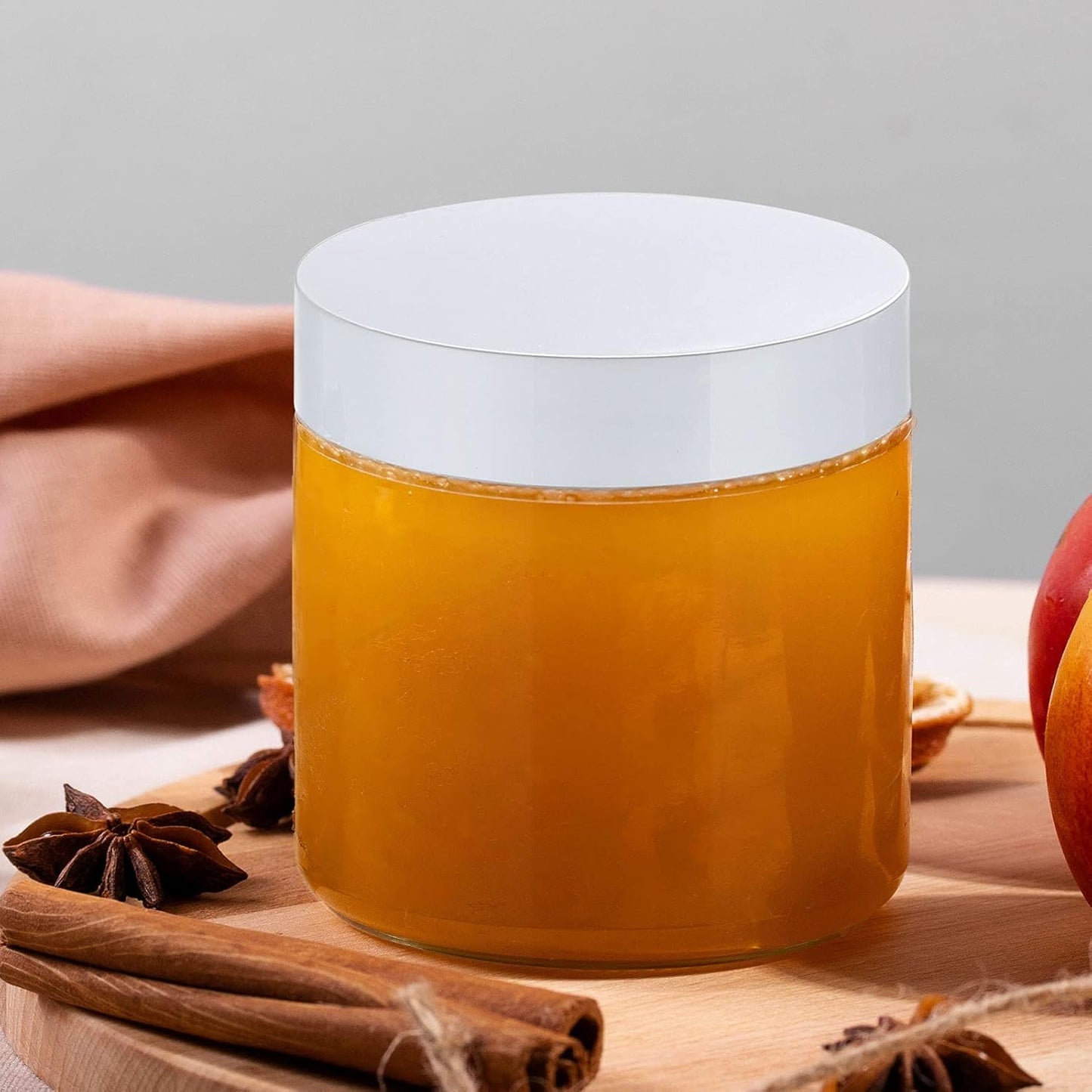 SATINIOR 36 Pieces 2.5 oz Plastic Jars with Lids Wide Mouth Airtight Reusable Container Acrylic Cosmetic Small Jars for Lotions Ointments Travel Toiletries Creams Make up Storage(White)