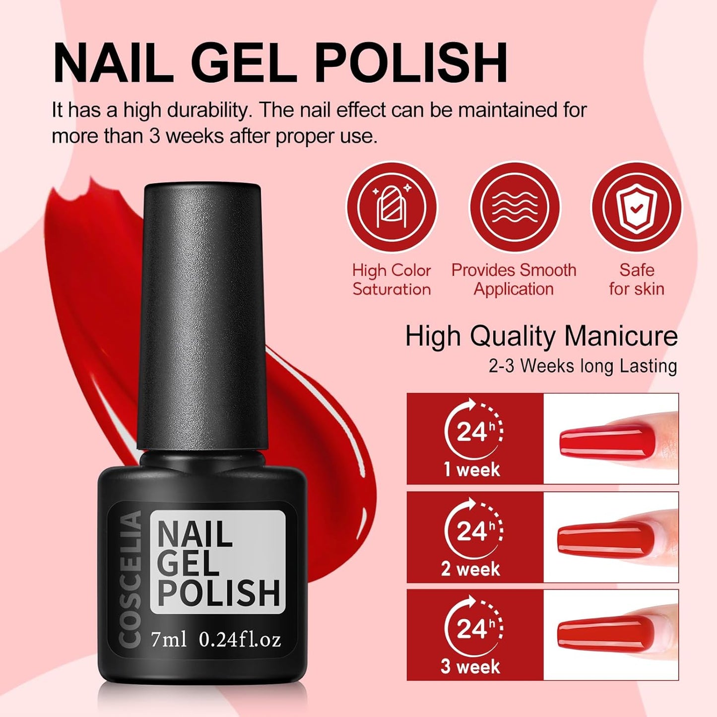 COSCELIA 57pcs Gel Nail Polish Kit with U V light Starter Kit 40 Colors Fall Gel Polish Set 5pcs Top and Base Coat Glossy Matte Glitter Beautiful Nail Stickers Gel Manicure Kit DIY Gifts for Women