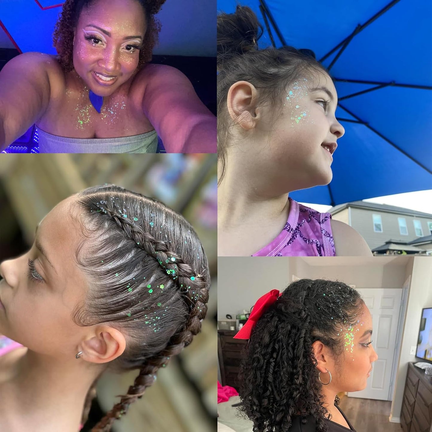 MEICOLY Clear White Body Glitter,Singer Concerts Music Festival Rave Accessories,Mermaid Face Glitter Gel,Sequins Glitter Face Paint,Chunky Hair Sparkling Halloween Glitter Gel for Women,50ml