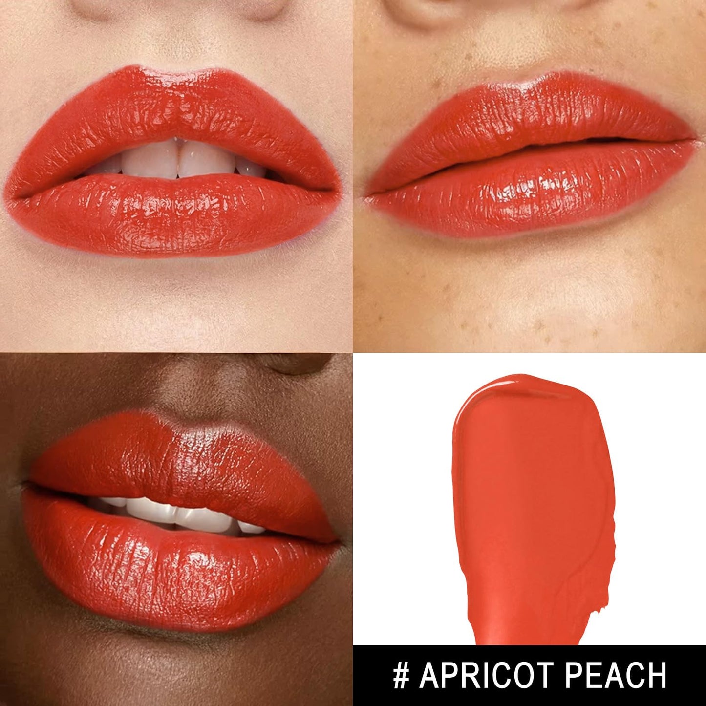 MAKI YIKA Moisture Red Lipstick for Women Hydrated Tinted Lip Balm for Dry Cracked Lips Weightless Glossy Lip Color Juicy Finish,MA037 Apricot Peach