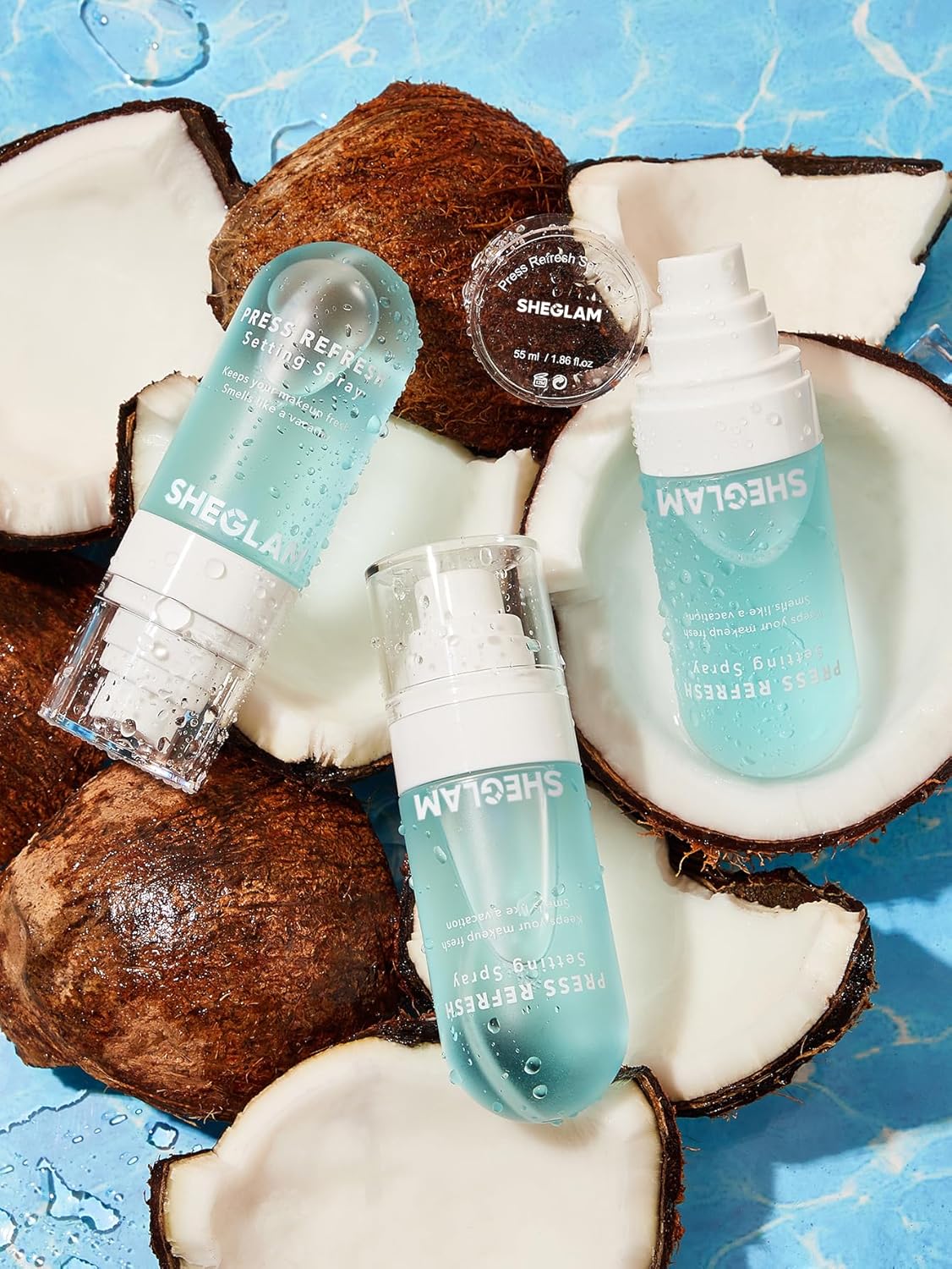 SHEGLAM Press Refresh Setting Spray Moisturizing Long Lasting Makeup Setting Spray Oil-Control Non-Greasy-Green