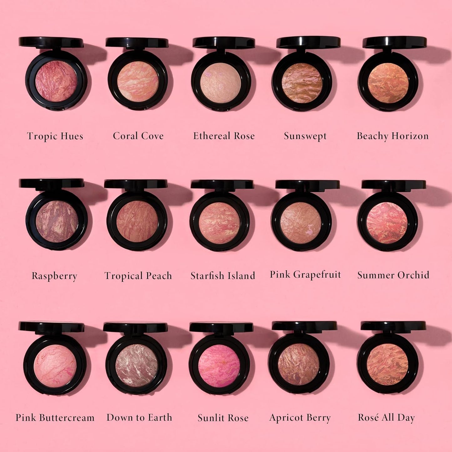 LAURA GELLER NEW YORK Baked Blush-n-Brighten Marbleized Blush - Coral Cove - Creamy Lightweight - Natural Finish