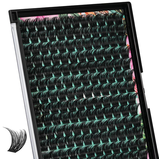 Lash Clusters Wet Look 168Pcs Eyelash Cluster Ultra-Thin Lash Band Eyelashes Extensions Spiky Anime Wide Span Lashes(Tulip,C-10mm)