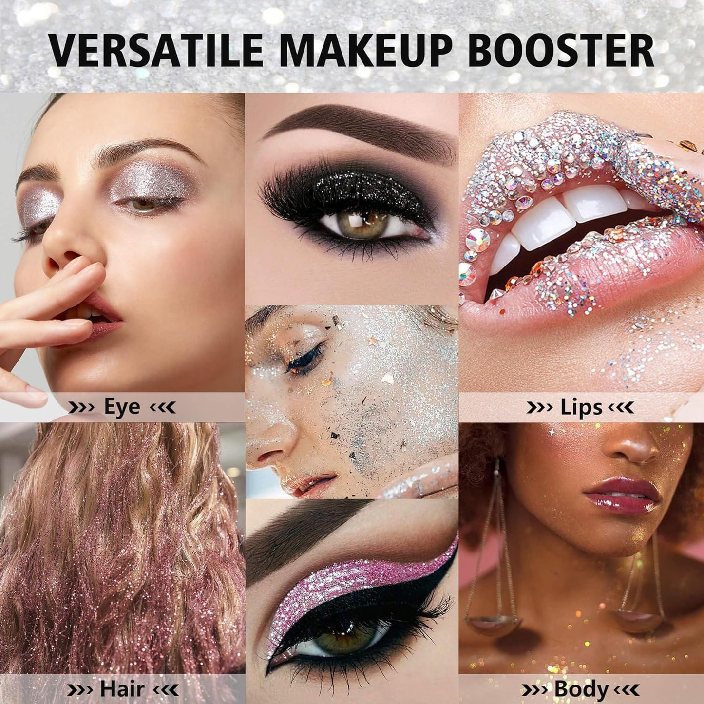 Chunky Glitter – Pink Pressed Glitter for Eyes, Lips, Face & Body – Long-Lasting Sparkle for Festival, Party, Cosplay, Makeup Looks – Layer as Eyeshadow Topper（Bubblegum Bling）