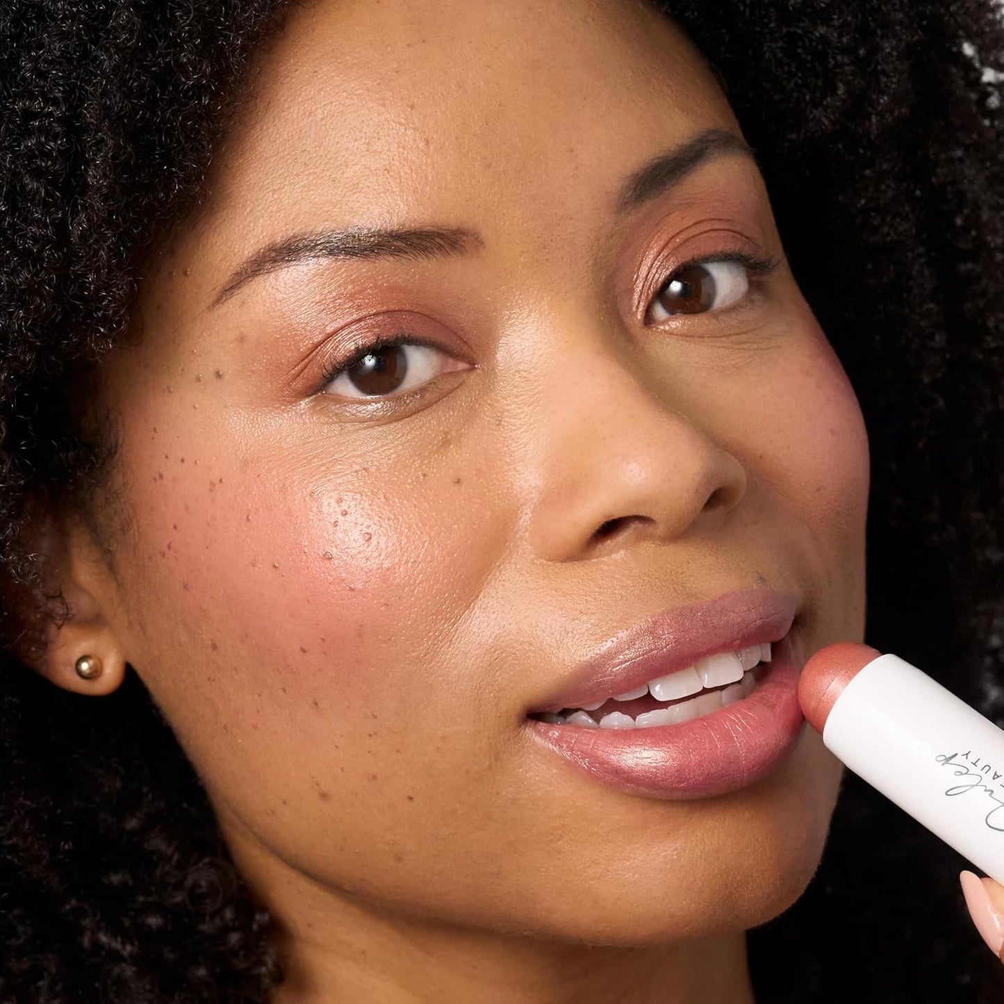 Julep Skip The Brush Cream to Powder Blush Stick - Golden Guava - Blendable and Buildable Color - 2-in-1 Blush and Cheek Makeup Stick