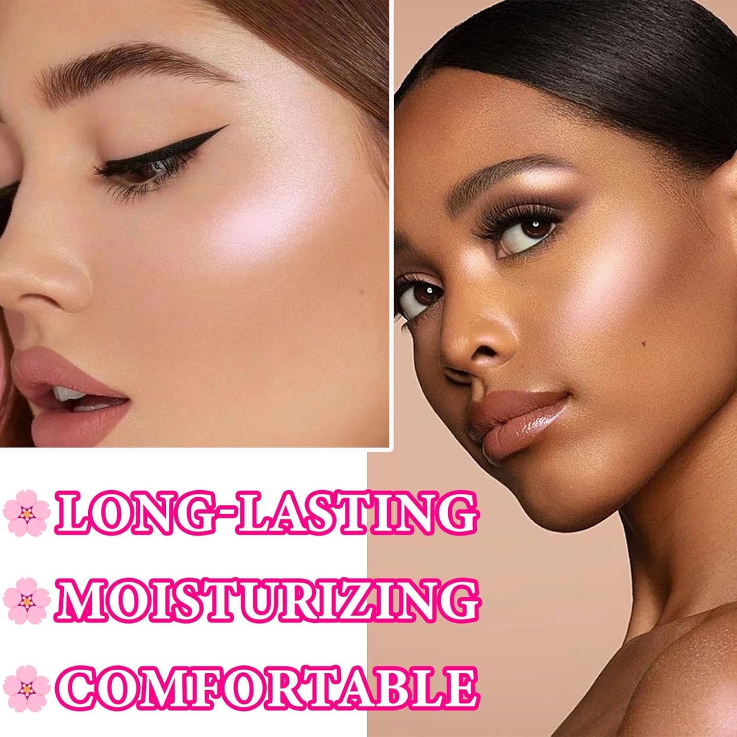 Cream Contour Stick,Shimmer Stick Long Lasting Non-greasy Cream Contour Bronzer Stick,Lightweight Concealer Waterproof Face Contouring Makeup Pen for Women(01#)