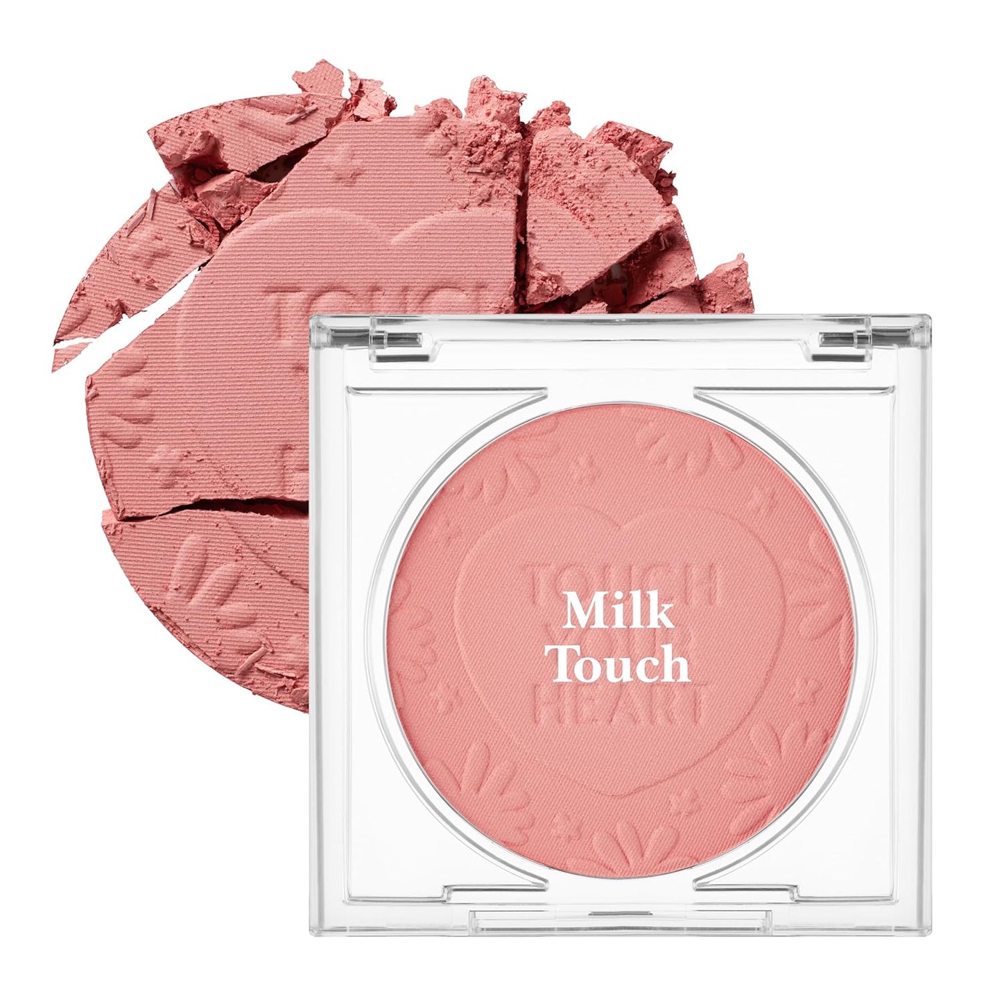 MILKTOUCH Touch My Cheek in Bloom Blush Sweet Grapefruit | Face Blushes Compact Powder Makeup | Shimmer Powder Blush Oil Absorbing Powder Compact | Face Powder for Oily Skin Korean Blush (0.18 oz)