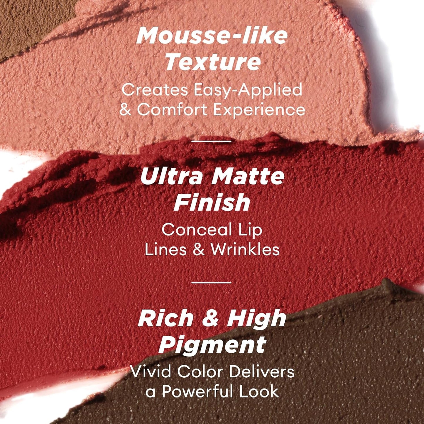ITY Velvet Matte Finish Lip Stain-Mousse Textured Lip Clay, Conceals Lip Lines, Rich Pigment Lip Tint Lipsticks,2 Pack, 0.14 oz (4g) in Ruby, Radiance