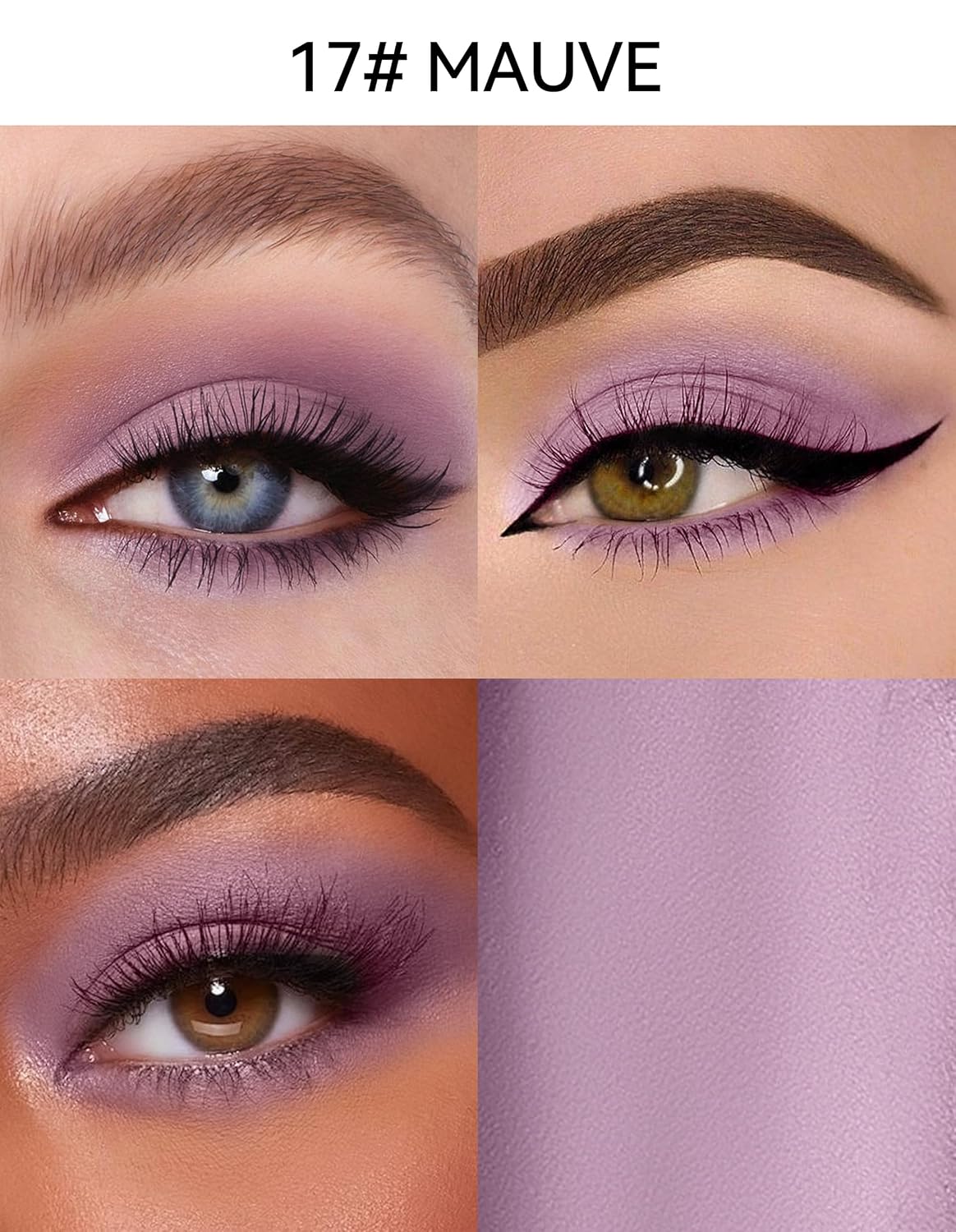 Erinde Waterproof Cream Eyeshadow Stick, Matte Nude Eye Shadow Sticks, Longwear Blendable High Pigmented, Neutral Eye Shadow Sticks Matte for Older Eyes, Smokey Eyeshadow Pencil Crayon, 17 Mauve