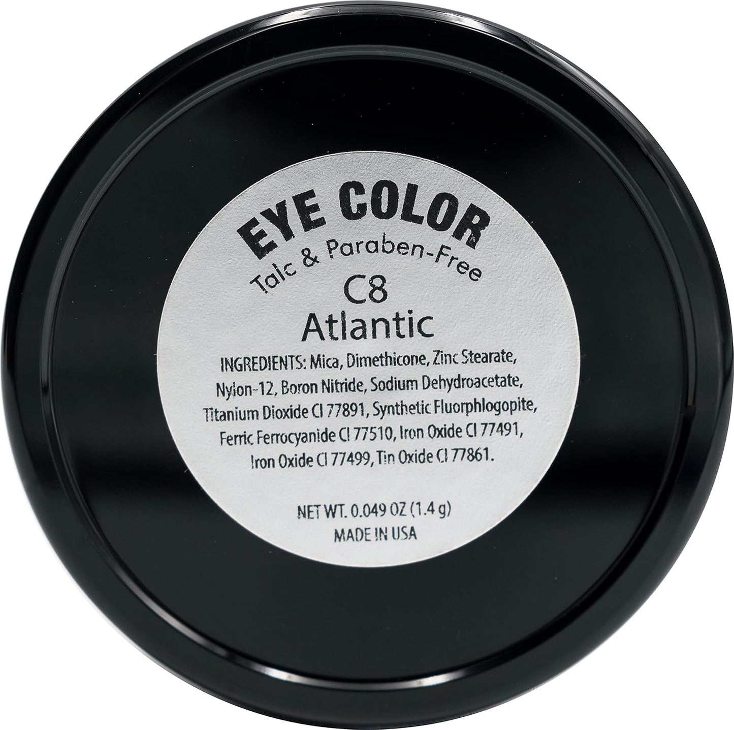 Atlantic Navy Denim Royal Blue Sparkling Pressed Powder Single Vegan Eyeshadow; Talc, Paraben & Cruelty Free