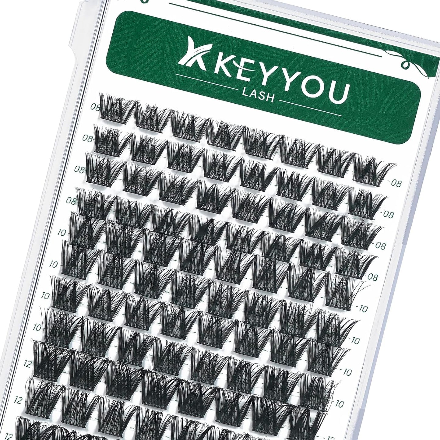 Lash Clusters 96pcs Individual Lashes Y01 D Curl 8-12MIX Cluster Lashes KEYYOU Volume Wispy Lash Extension Soft&Comfortable Easy DIY at Home(Y01,D-8-12MIX)