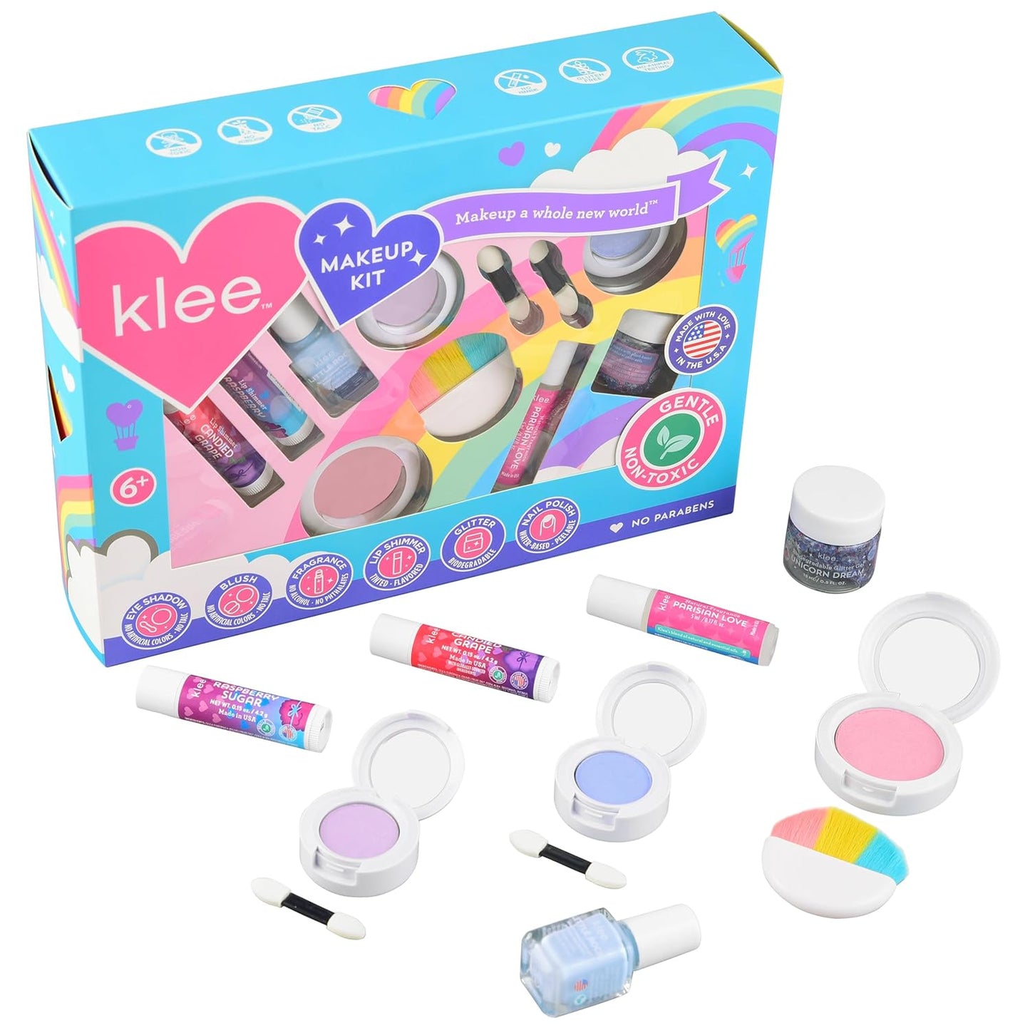Luna Star Klee Ultimate Makeup Kit. Gentle and Non-Toxic. Kid-Friendly. Made in USA. (Arc of Joy)